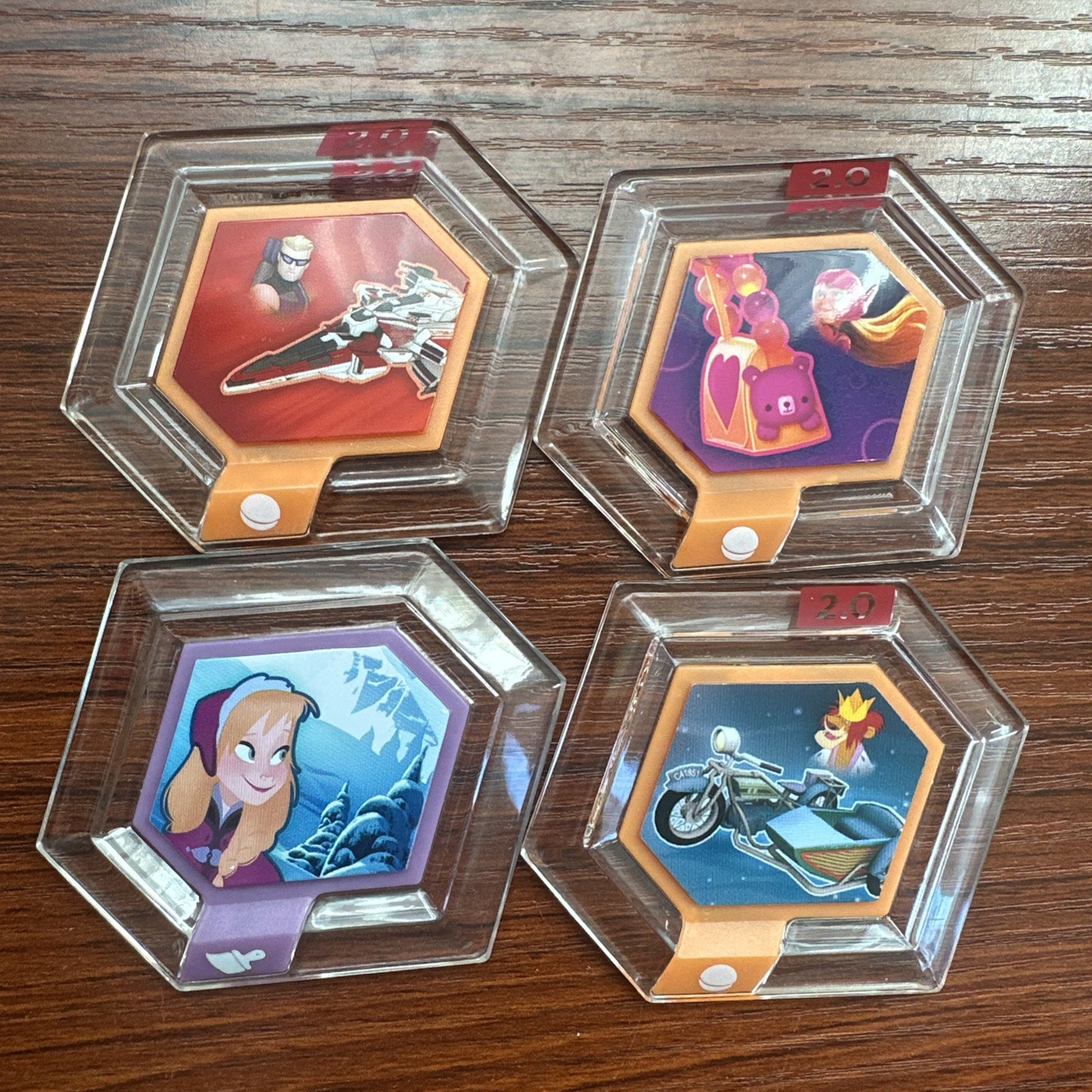 Disney Infinity 4 Disc Lot Frozen Hawkeye Big Hero 6 Robinhood