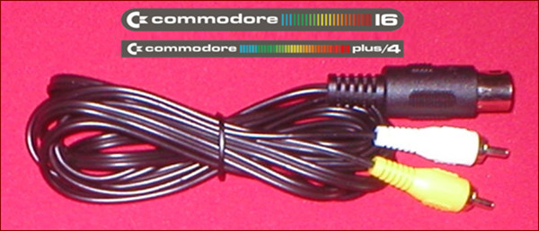 6Ft Color AV TV & Monitor Composite Cable for Commodore 16 C116 Plus/4 Computer
