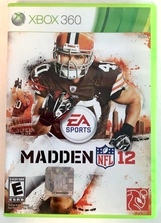 Xbox 360 MADDEN NFL 12 Football EA Sports Video Game Peyton Hillis Browns 2012