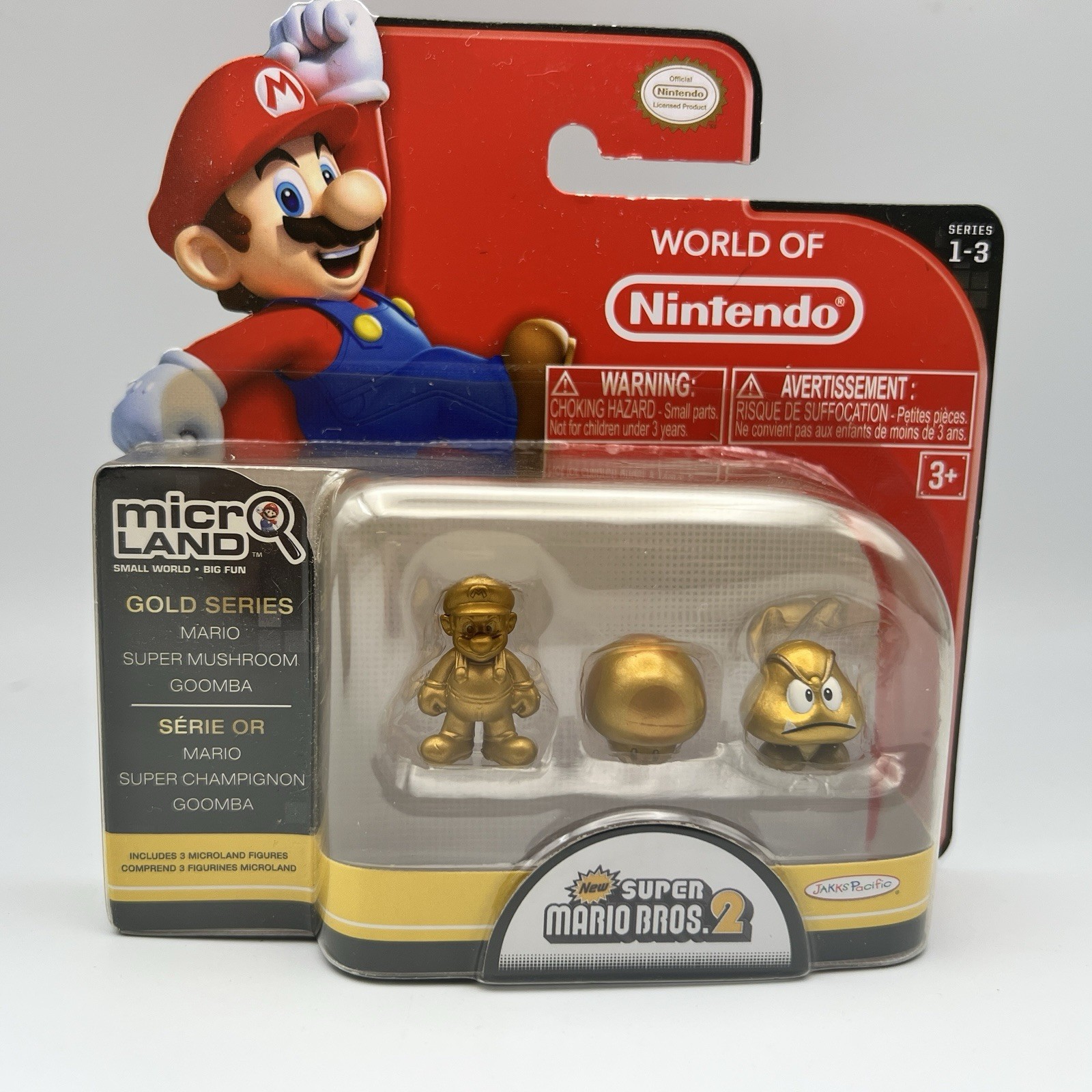 Lot Of 2 World of Nintendo Gold Series Microland 1-3 Mario Goomba Koopa