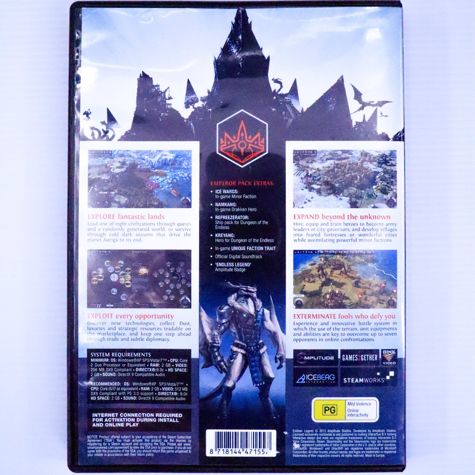 Endless Legend – Emperor Pack (WINDOWS PC DVD-ROM, 2015) Role Playing Strategy