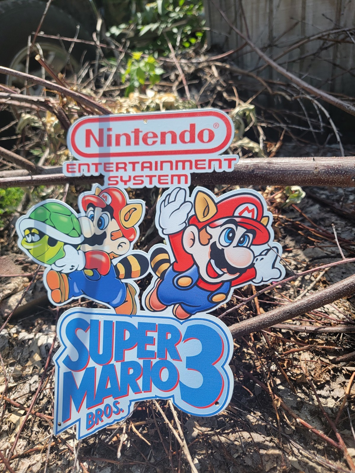 NES Nintendo SUPER MARIO 3 Wall Display Metal Sign Flying Mario 13.5″×16″