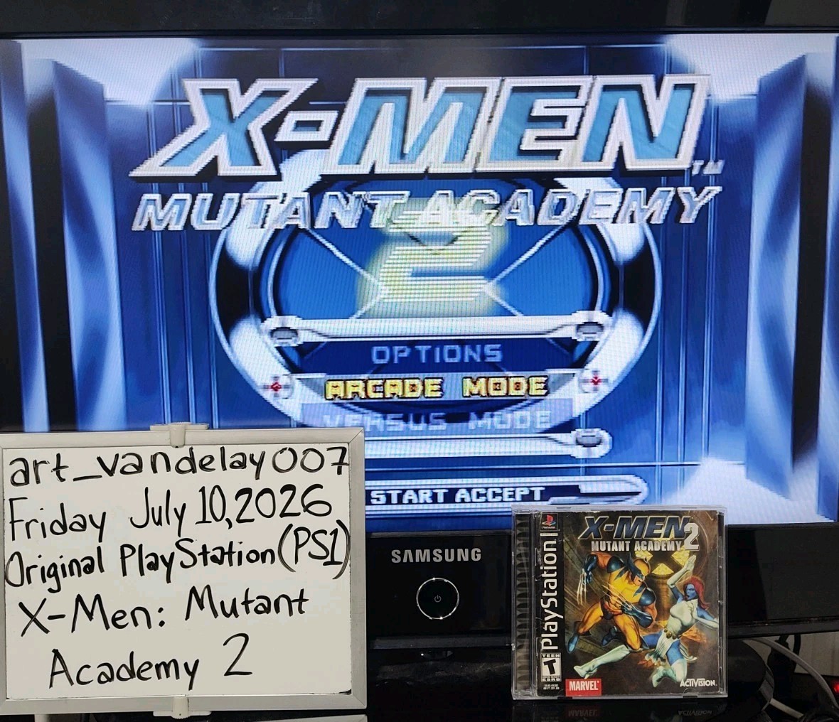 X-Men: Mutant Academy 2 (Sony PlayStation 1 PS1, 2001) CIB + Case Protector VGC