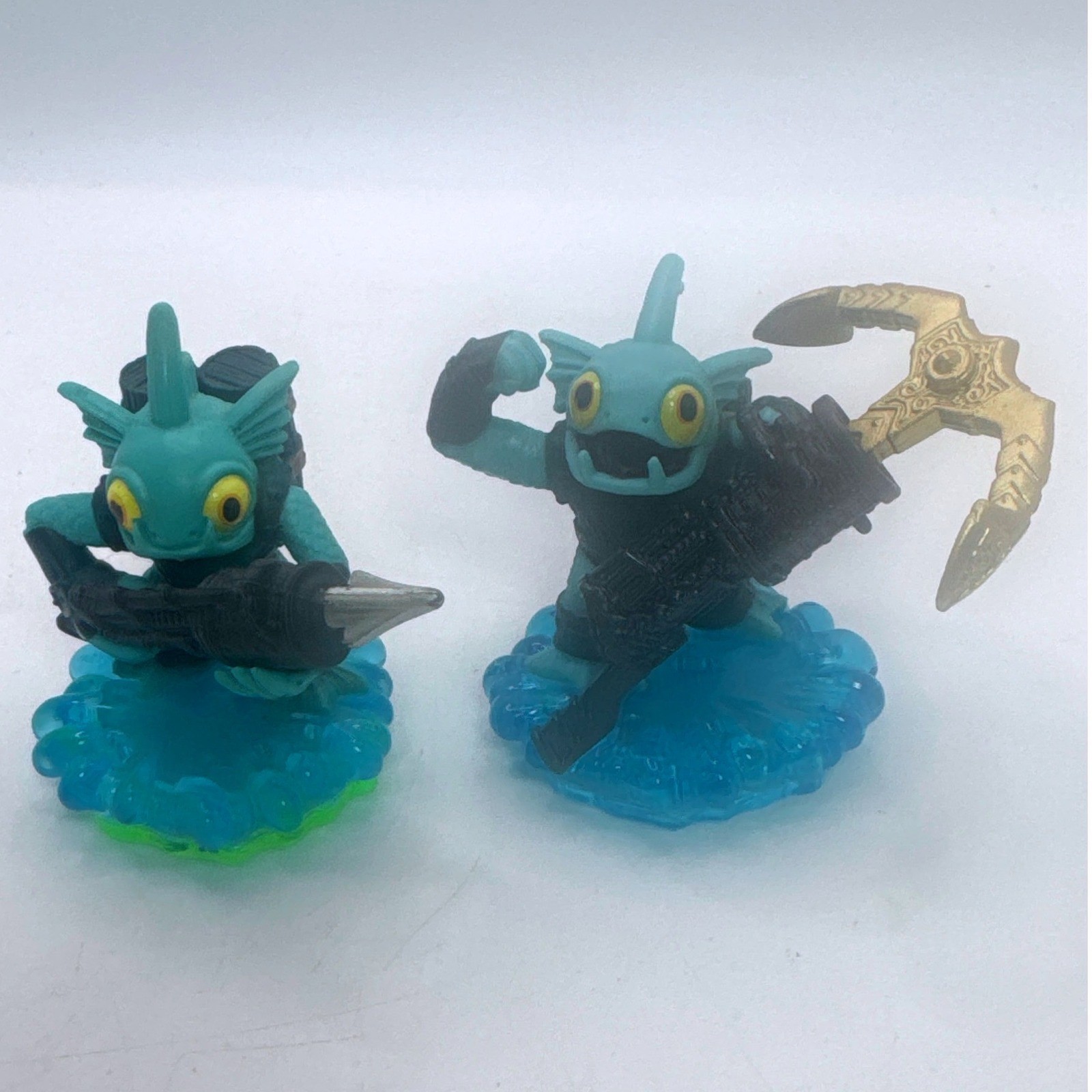 Activision Skylanders Gill Grunt Deep Dive Figures Set 3in Teal Excellent Water