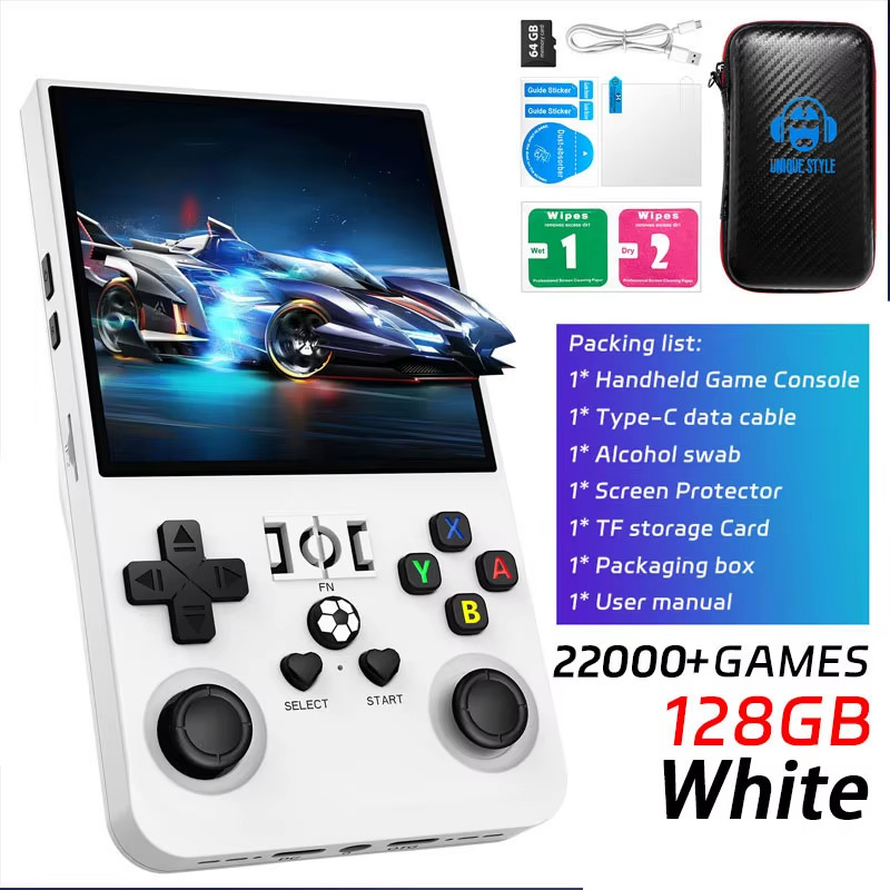 R36MAX Retro Handheld Game Console with 128GB Games and 4.0″ IPS Screen