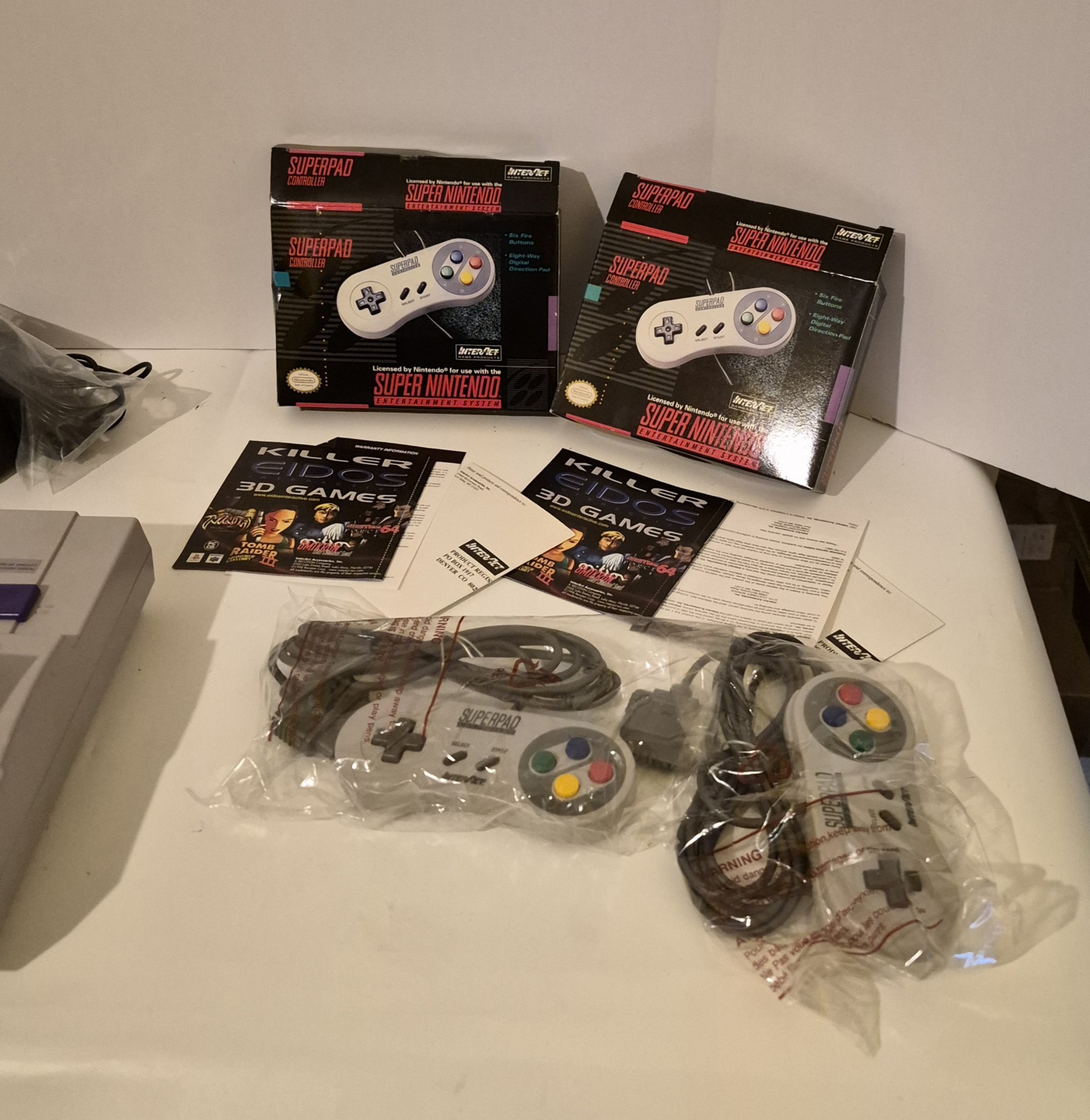 Super Nintendo SNES Console Bundle w/ 2 New Controllers & 3 games WORKING