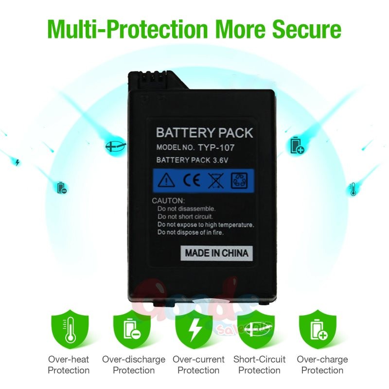 Battery For PSP 2000 2001 3000 3600mAh Rechargeable Replace Optional Charger