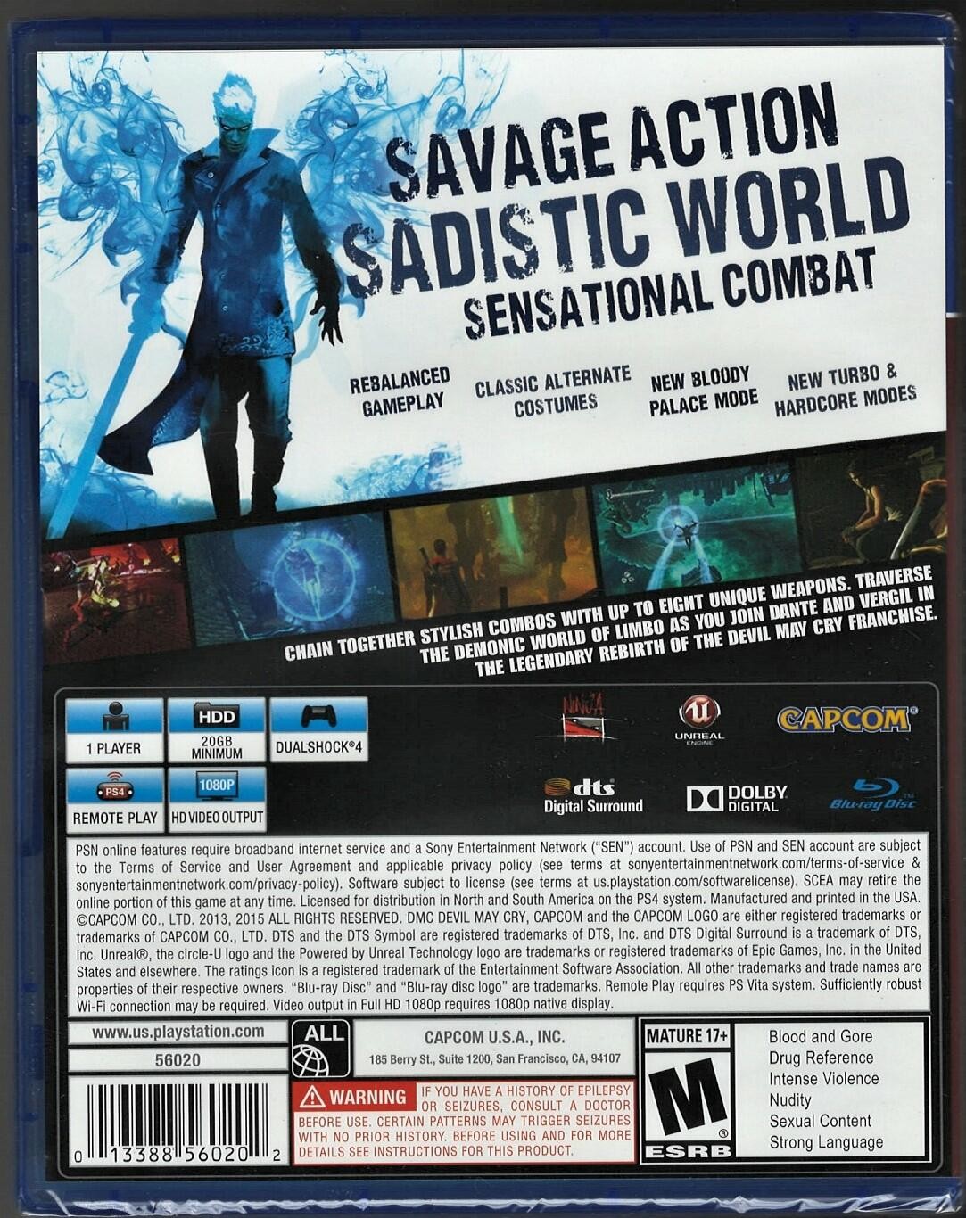 DMC Devil May Cry: Definitive Edition PS4 (Brand New Factory Sealed US Version)