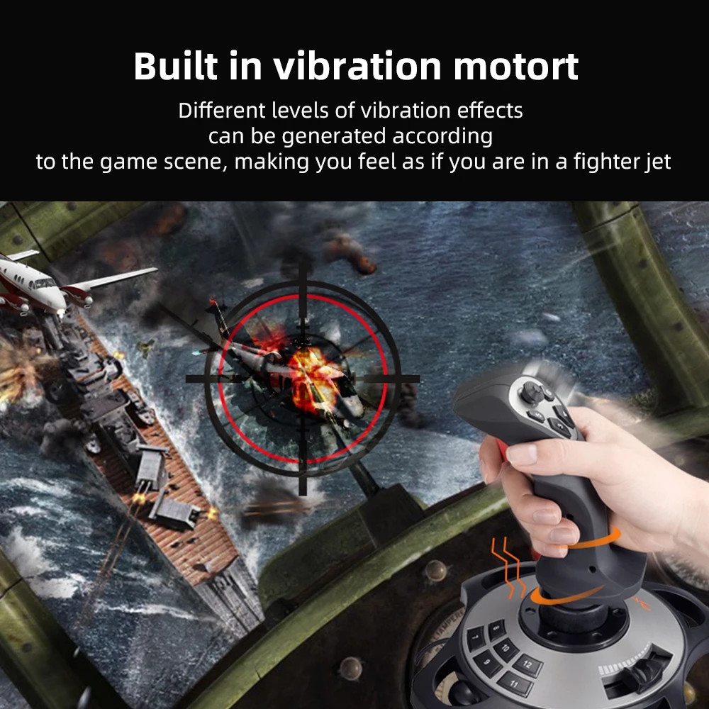 PXN-2113 Pro Flight Simulator Joystick USB Game Controller for PC Desktop