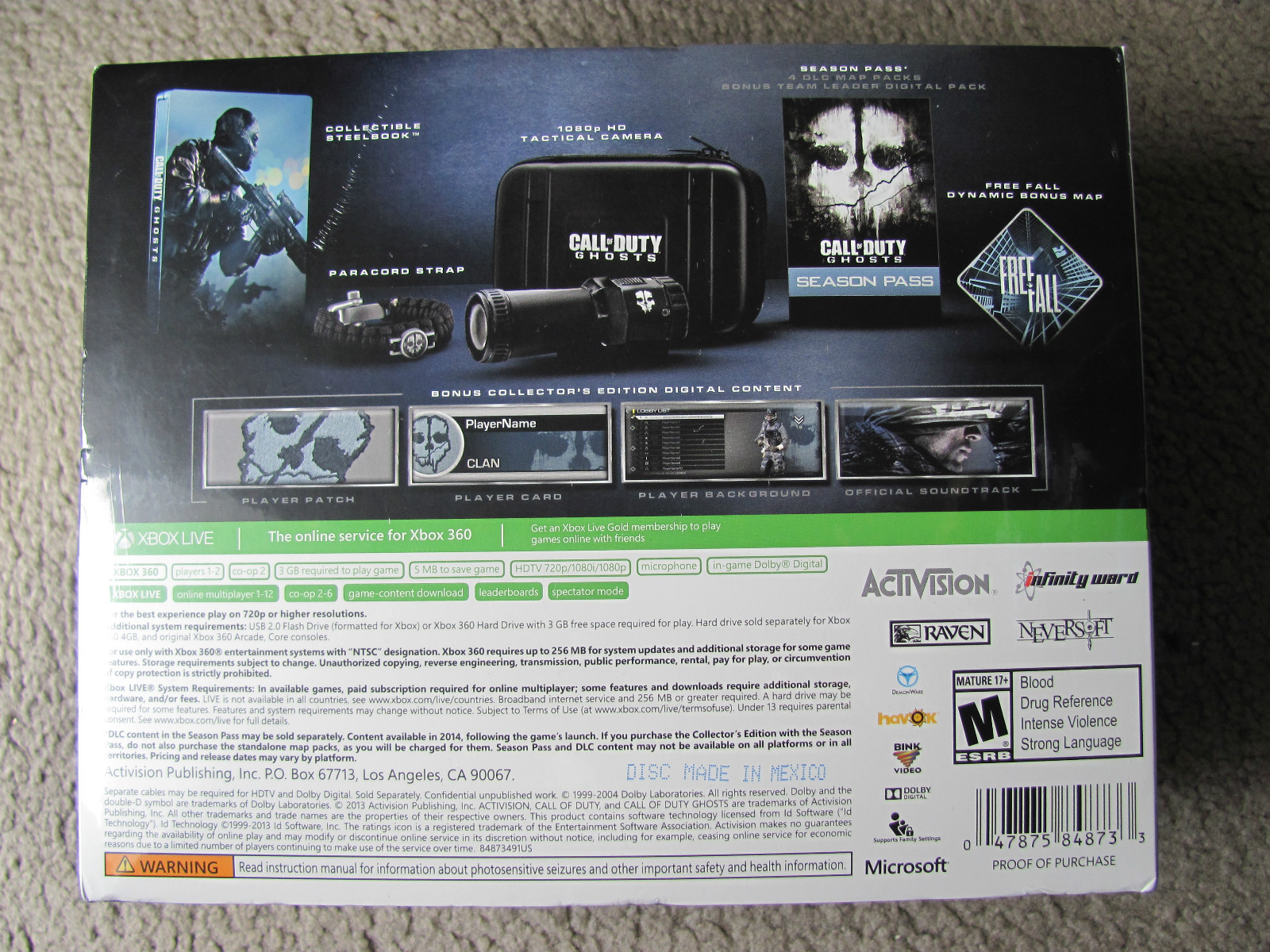 Brand New Call of Duty: Ghosts Prestige Edition for Xbox 360