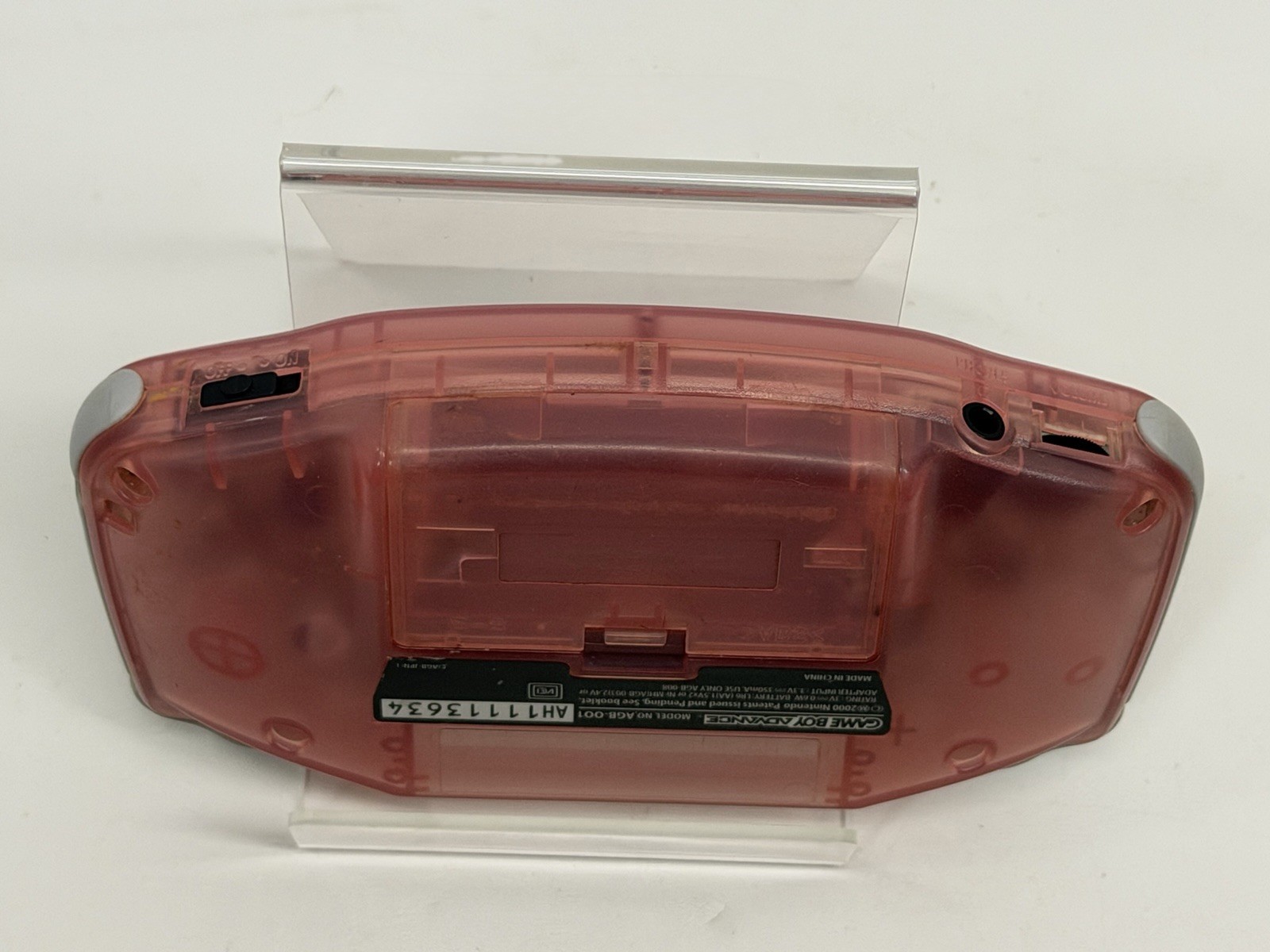 Nintendo GameBoy Advance GBA Clear Fuchsia Pink AGB-001 Console