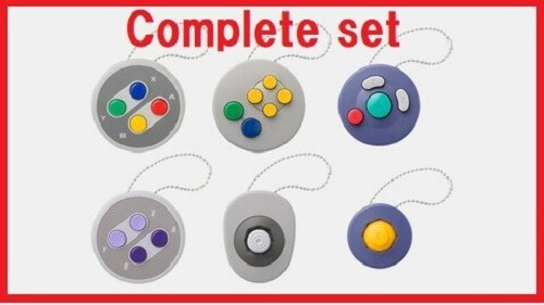Nintendo Controller Button Collection Vol.2 keychain Charm Complete set of 6 NEW