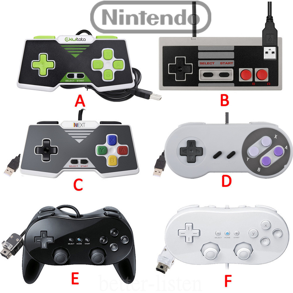 Classic Pro Gamepad SNES NES USB Controller For PC / Mac & Wii / Wii U