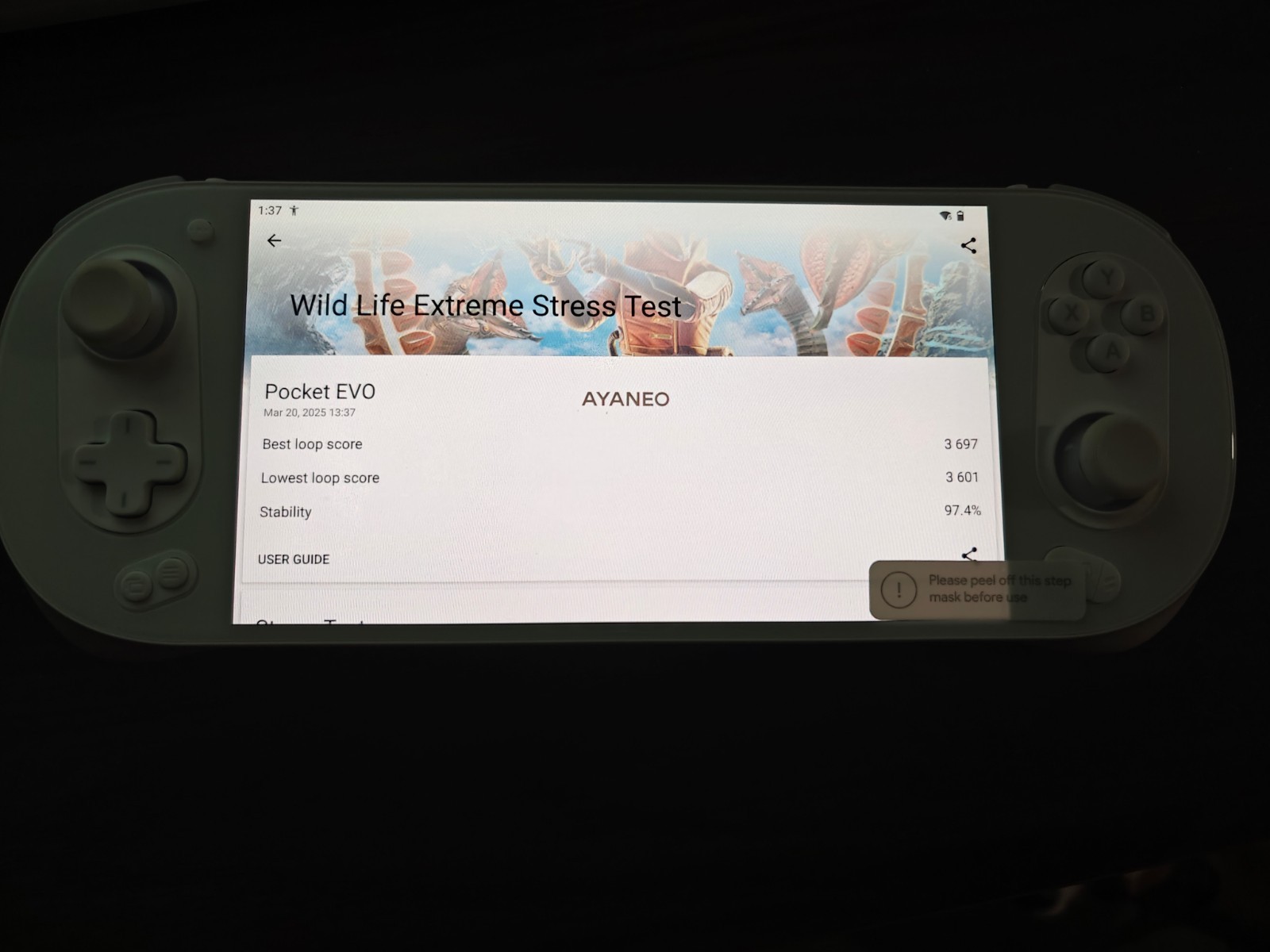 Pristine AYANEO Pocket EVO 7″ OLED 165Hz Sky White 8GB/128GB Android Handheld