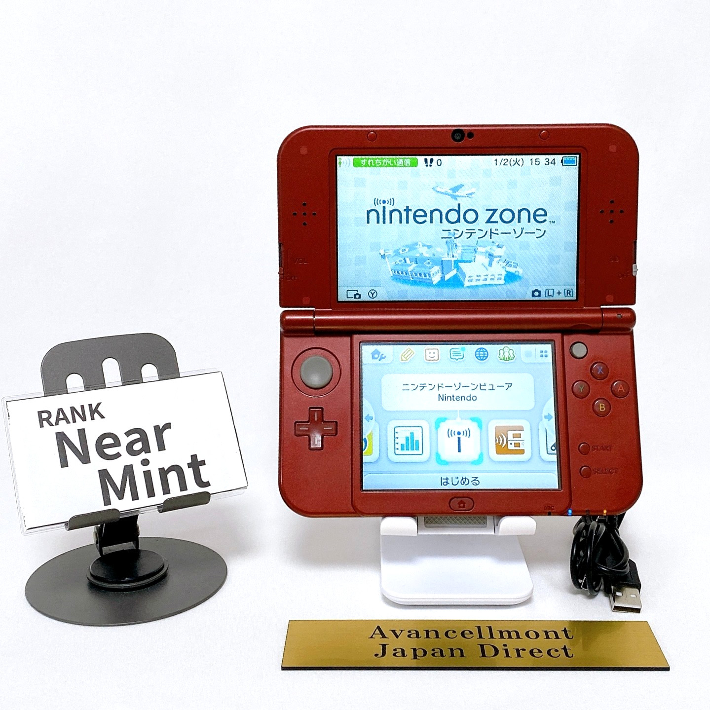 【Near Mint】【Dual IPS】New Nintendo 3DS XL LL Metallic Red Japan Tested Working