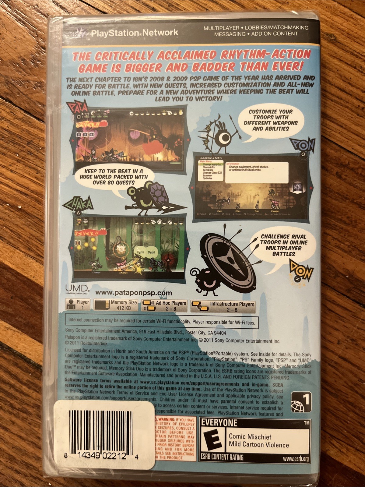Patapon 1 & 3 Lot Physical Disc Version PlayStation Portable PSP Brand New Seal