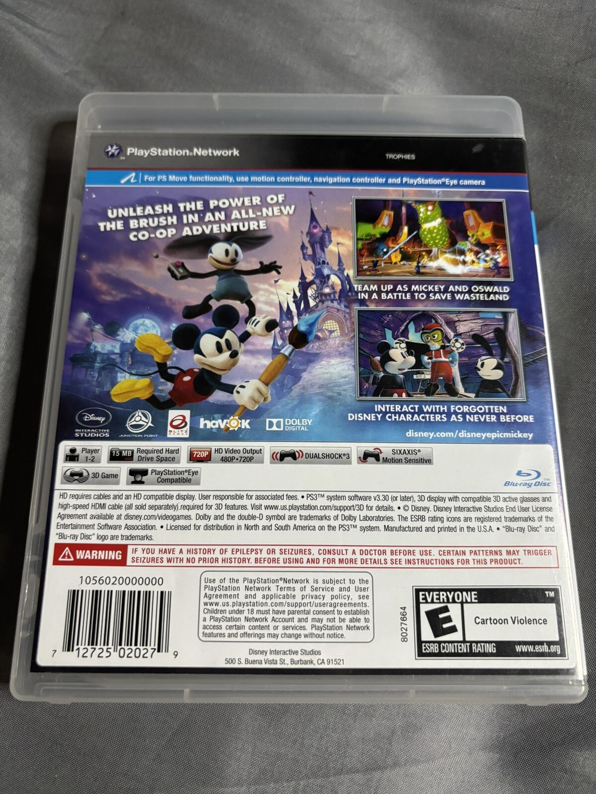 Disney Epic Mickey 2 The Power of Two PS3 (PlayStation 3) – COMPLETE