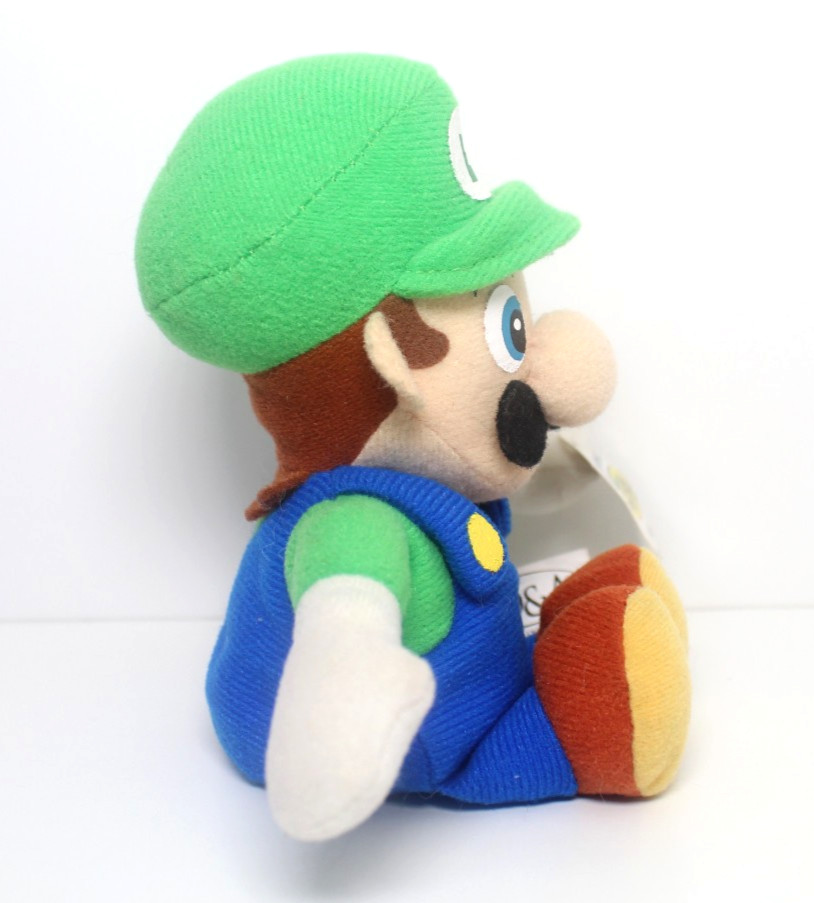 Vintage Nintendo 64 Luigi Beanbag Plush Doll + Hang & Tush Tag (BD&A, 1997)