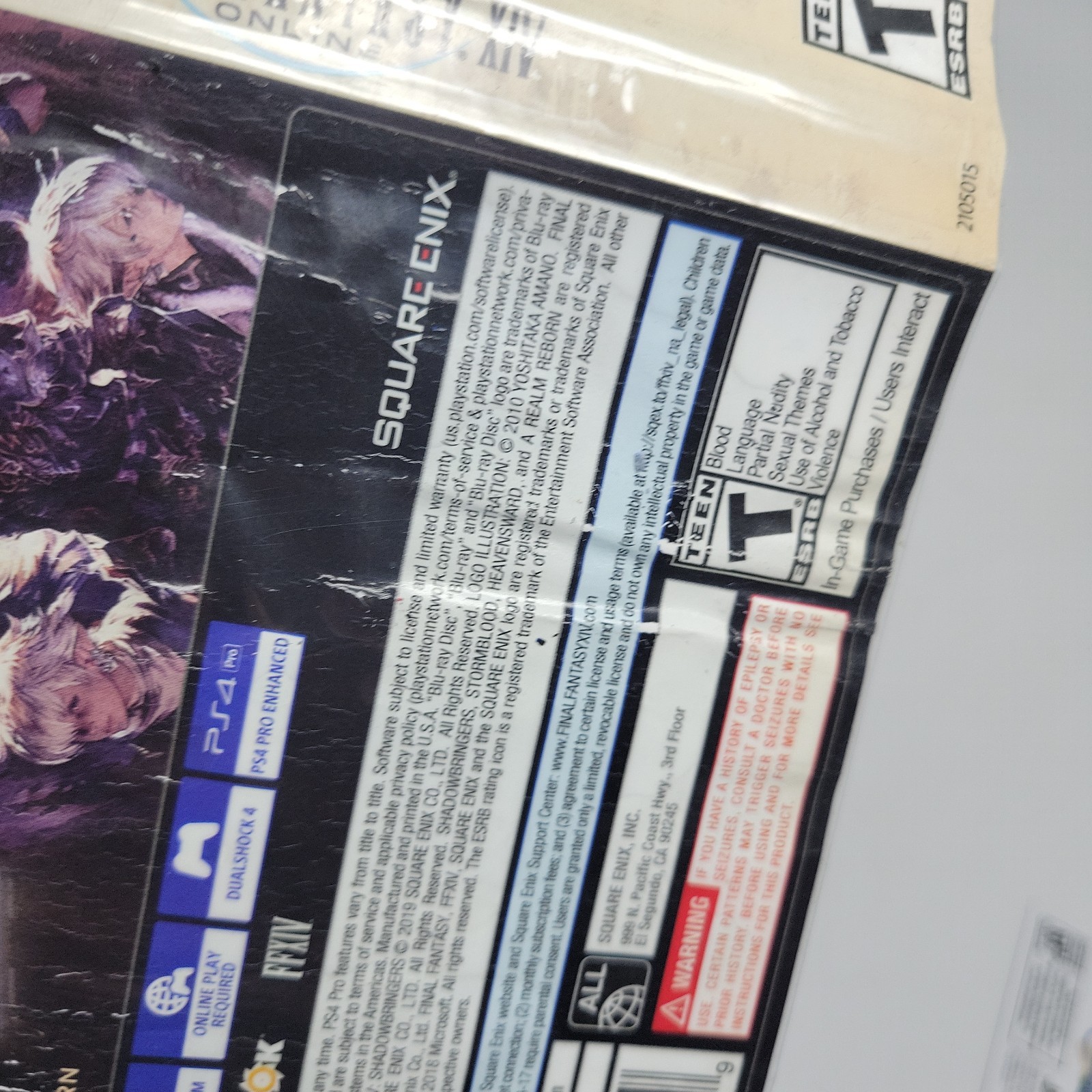 Final Fantasy XIV Online: Complete Edition Sony PS4- Water Damage