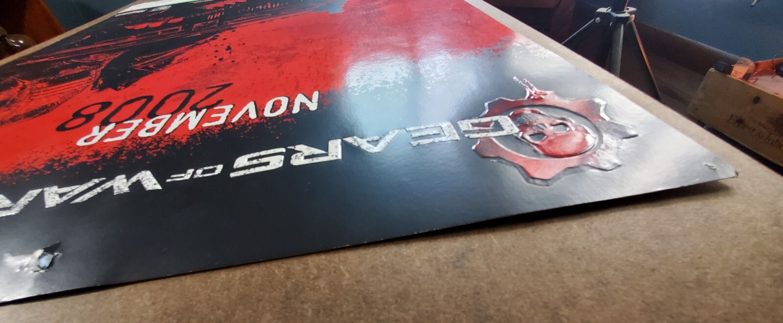 Gears of War 2 Xbox 360 Promo Launch Poster 22″x28″ 2008 Microsoft Rare XB360