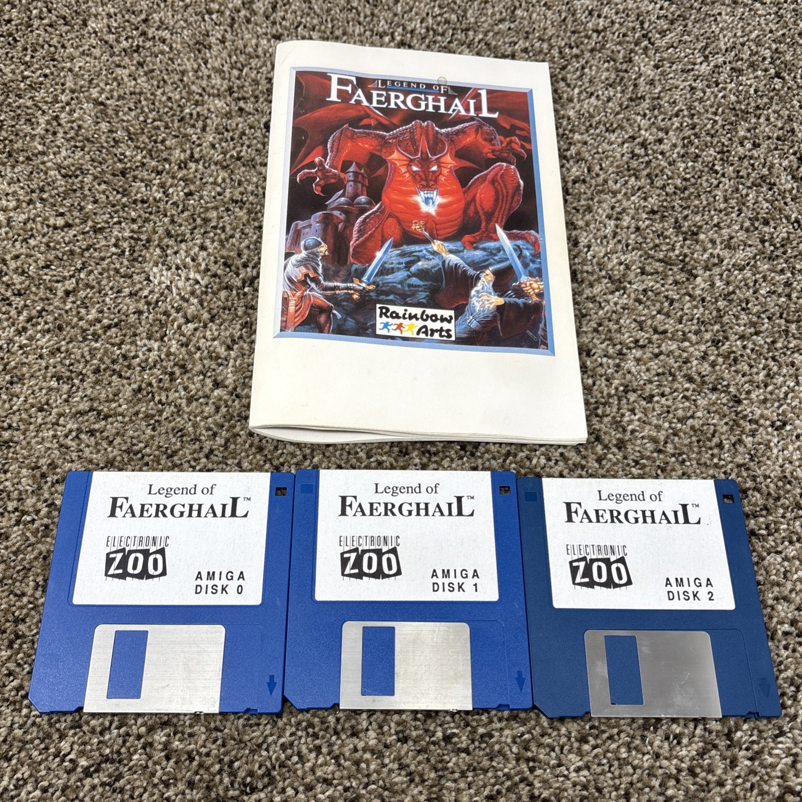 LEGEND OF FAERGHAIL FOR AMIGA BY RAINBOW ARTS RARE Untested