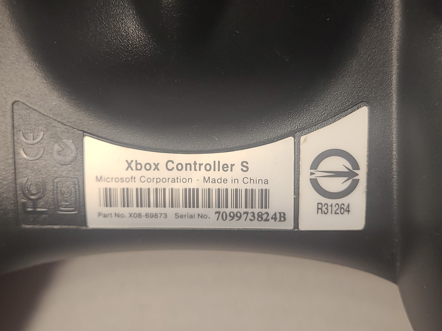Microsoft Original XBOX Controller S Black Wired X08-69873 OEM