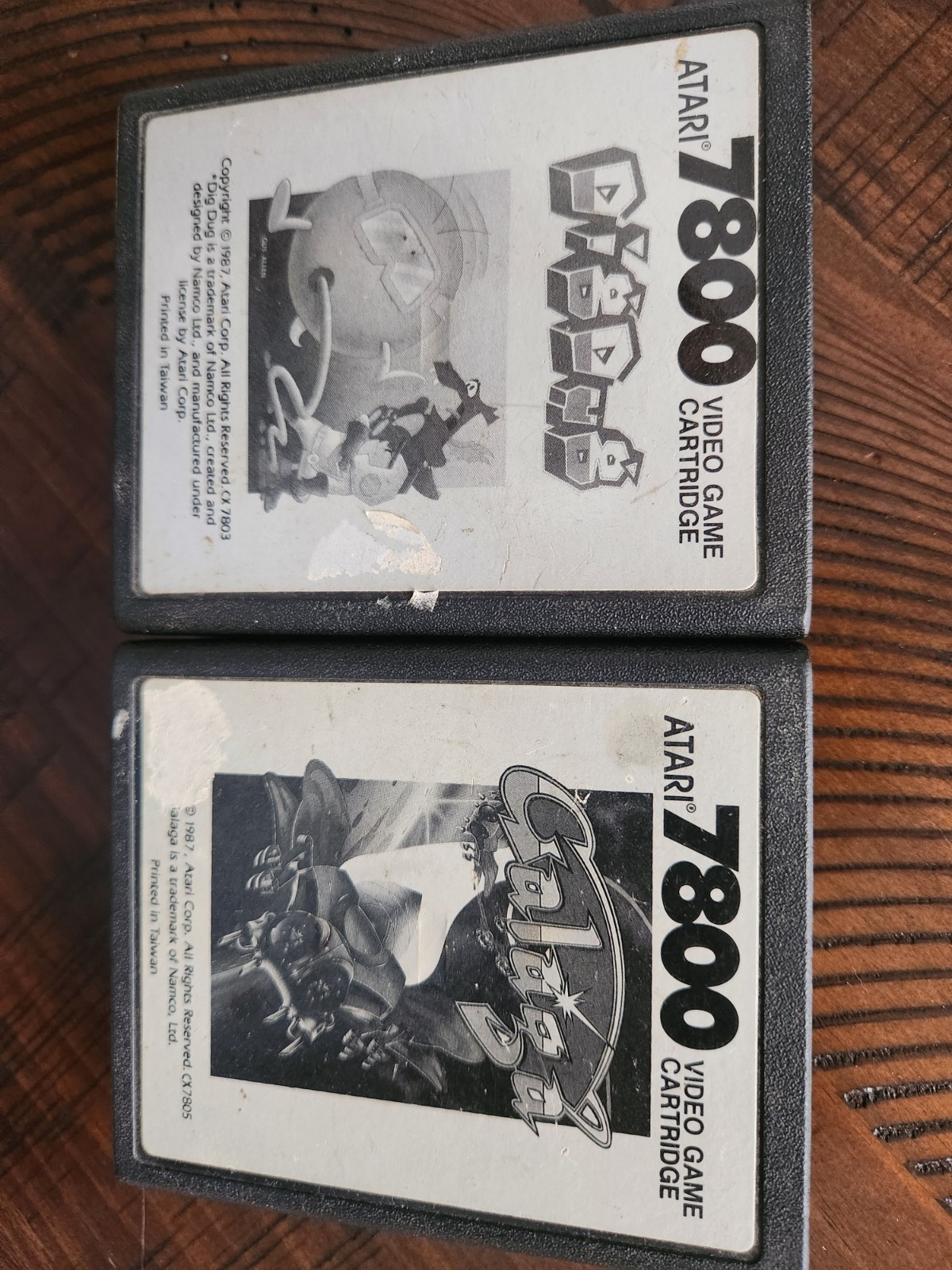 Atari 7800 Games Dig Dug And Galaga UNTESTED