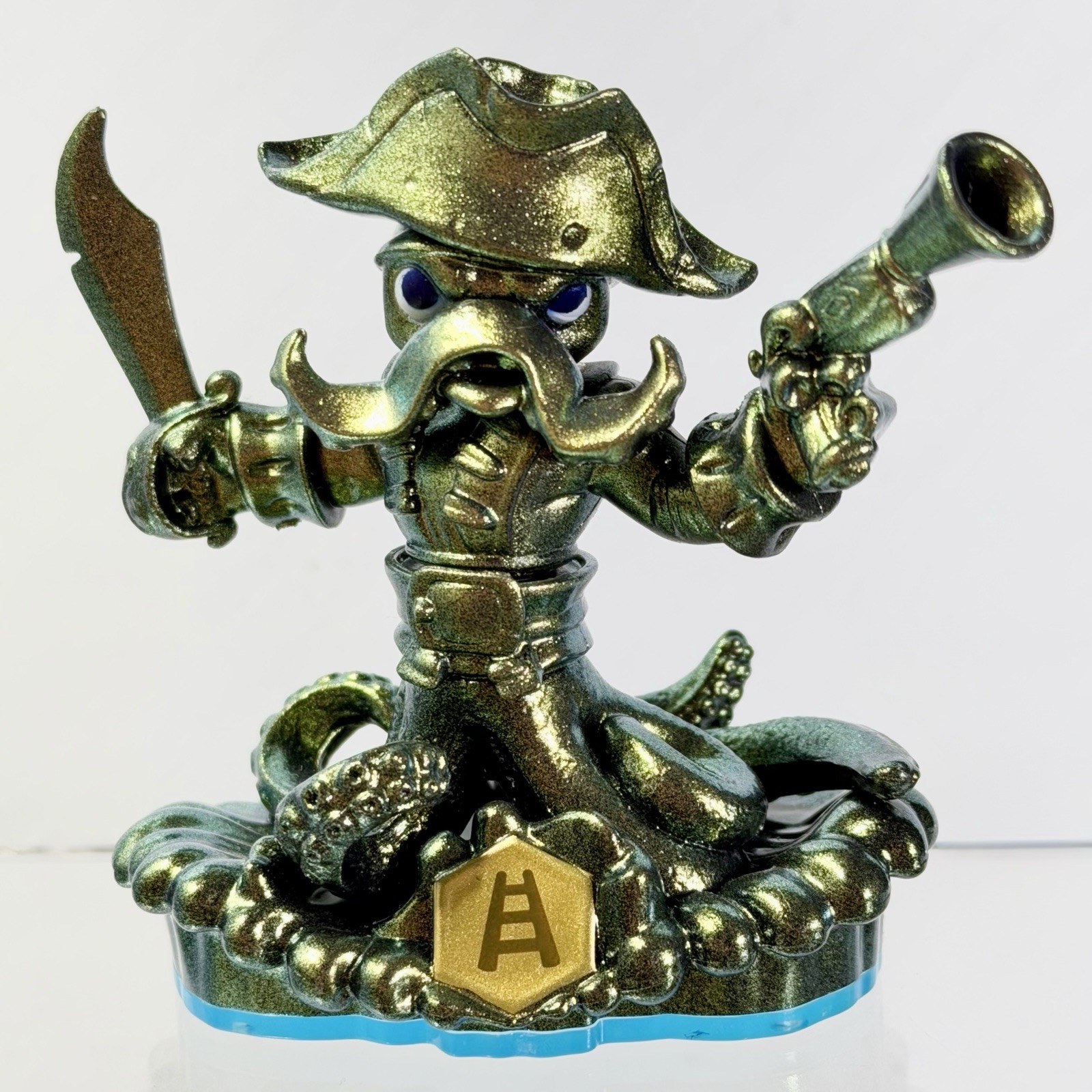 Skylanders Swap Force Swappable Metallic Green Gold Wash Buckler Character Loose