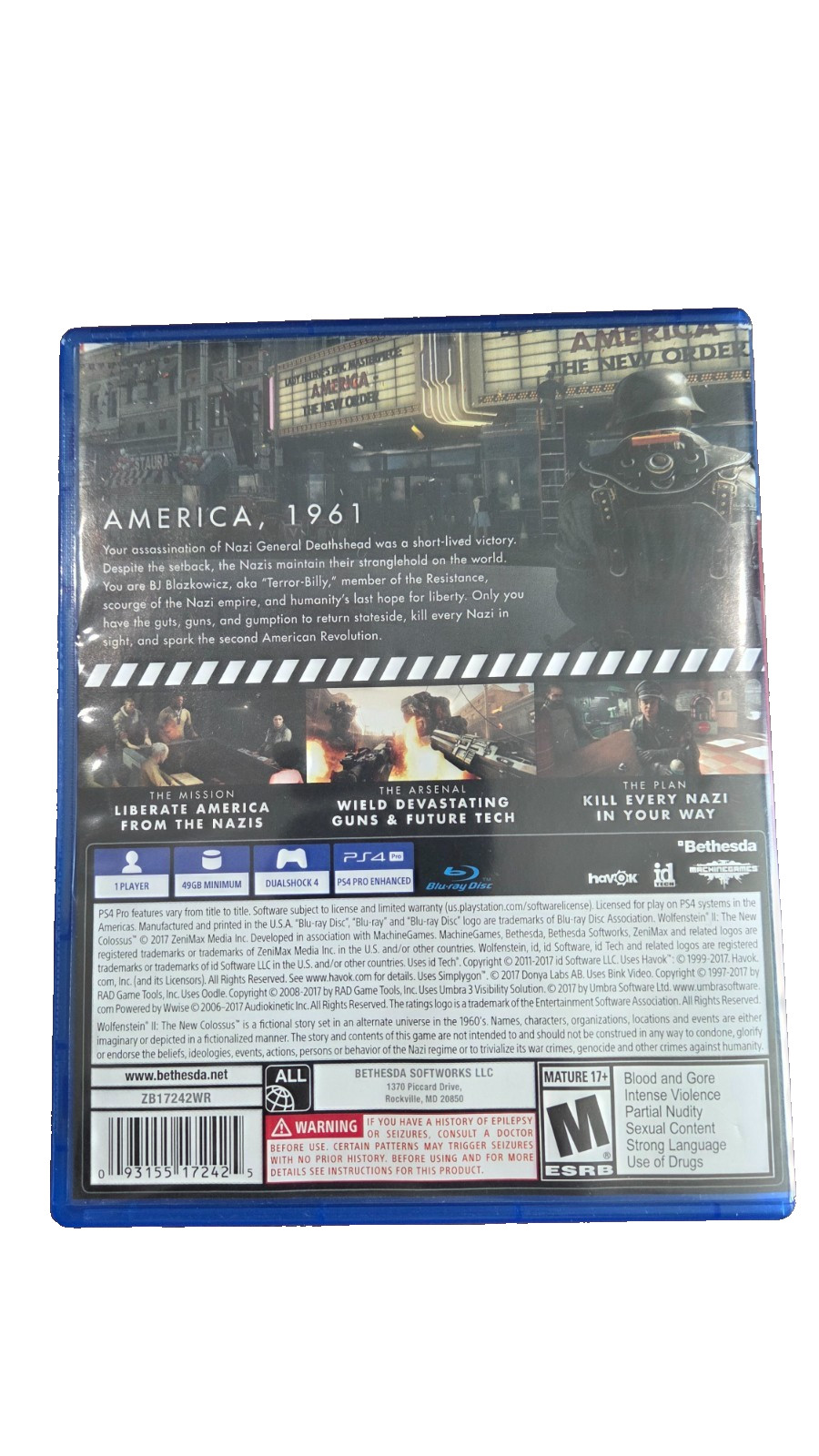 Wolfenstein II: The New Colossus – Sony PlayStation 4 CIB