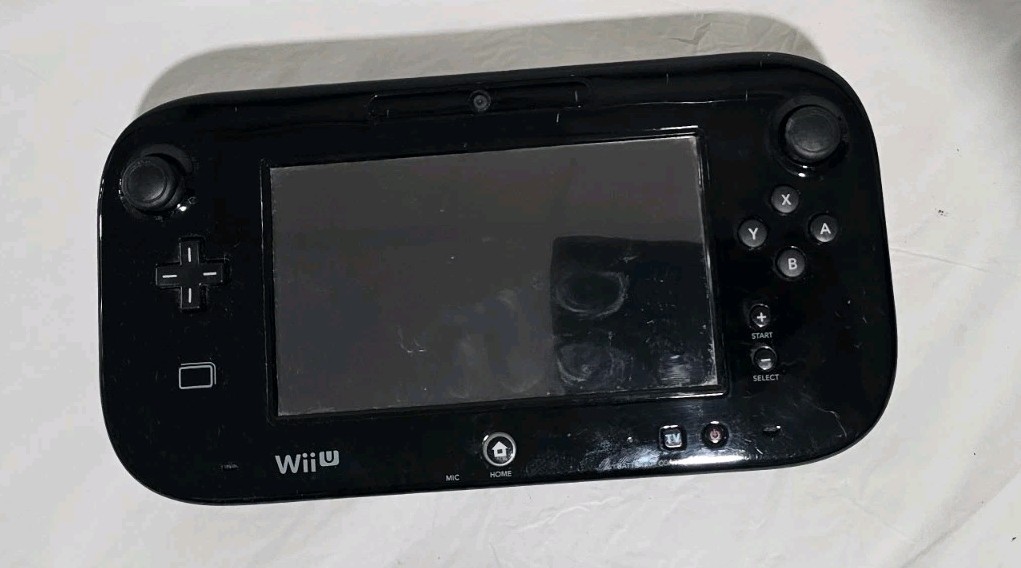 Genuine Black Wii U Gamepad WORKS With Power Cord Tested Wup-010