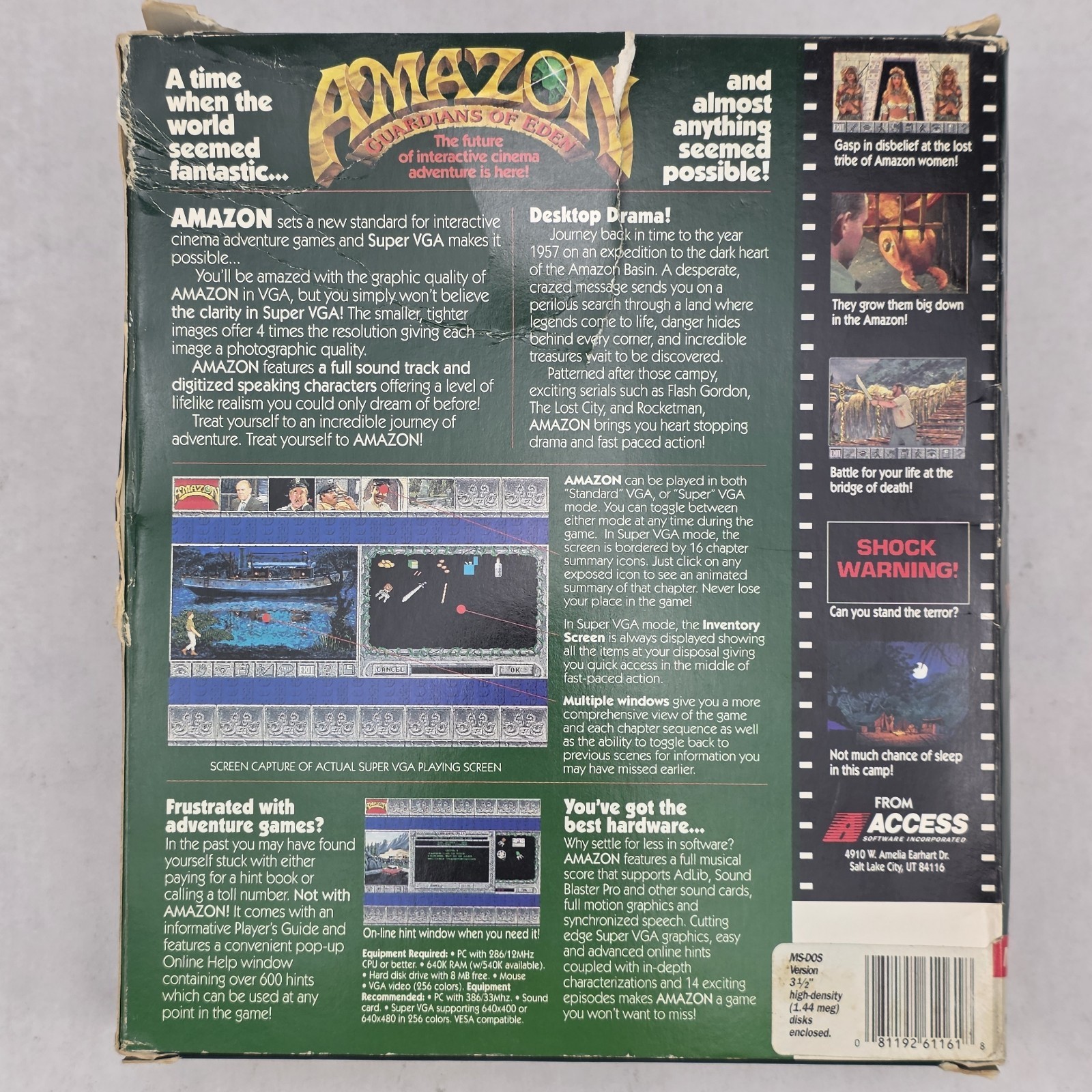 Amazon Guardians of Eden BIG BOX PC 3.5″ Floppy Access Software CIB 1992