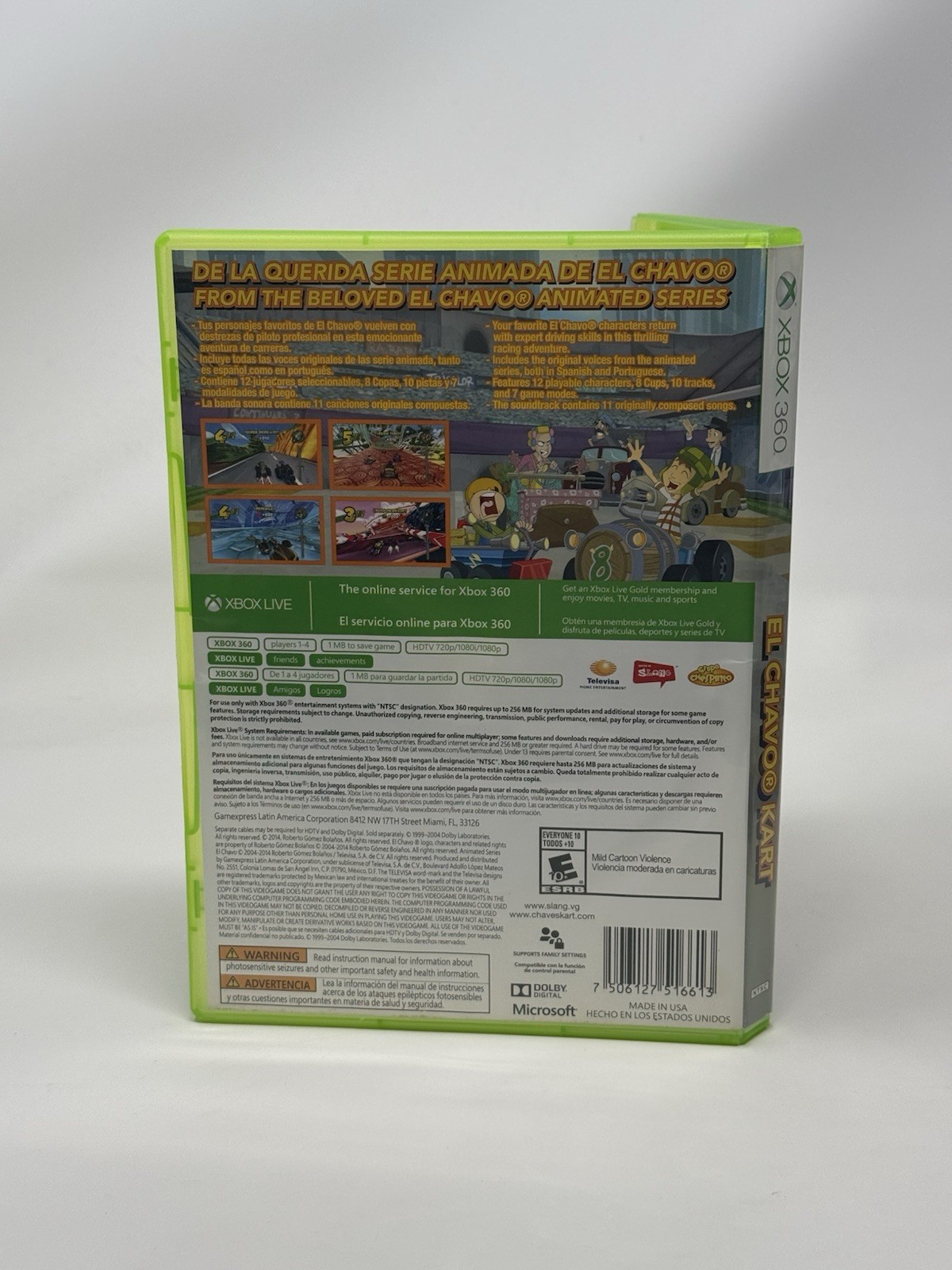 El Chavo Kart Microsoft Xbox 360 Complete CIB Pristine Disc Mexico Exclusive