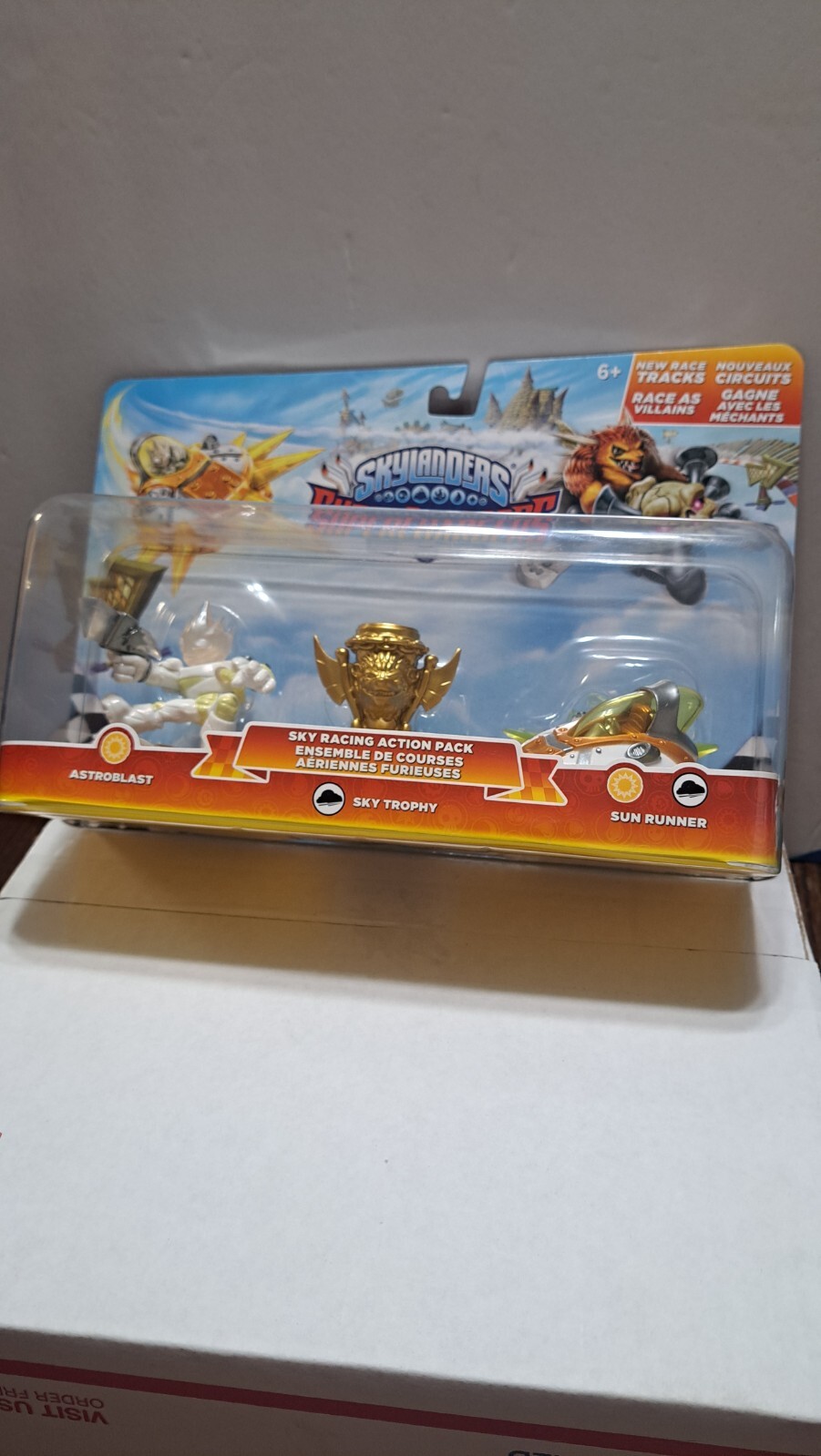 SKYLANDERS SUPERCHARGERS SKY RACING ACTION PACK Astroblast Sky Trophy Sun NIB