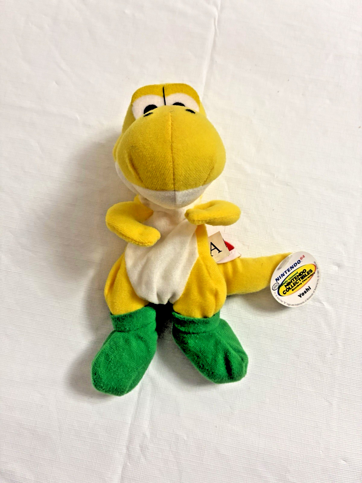 Nintendo 64 Collectibles – Yellow YOSHI – Mario Bros BD&A Beanbag – Rare Vintage
