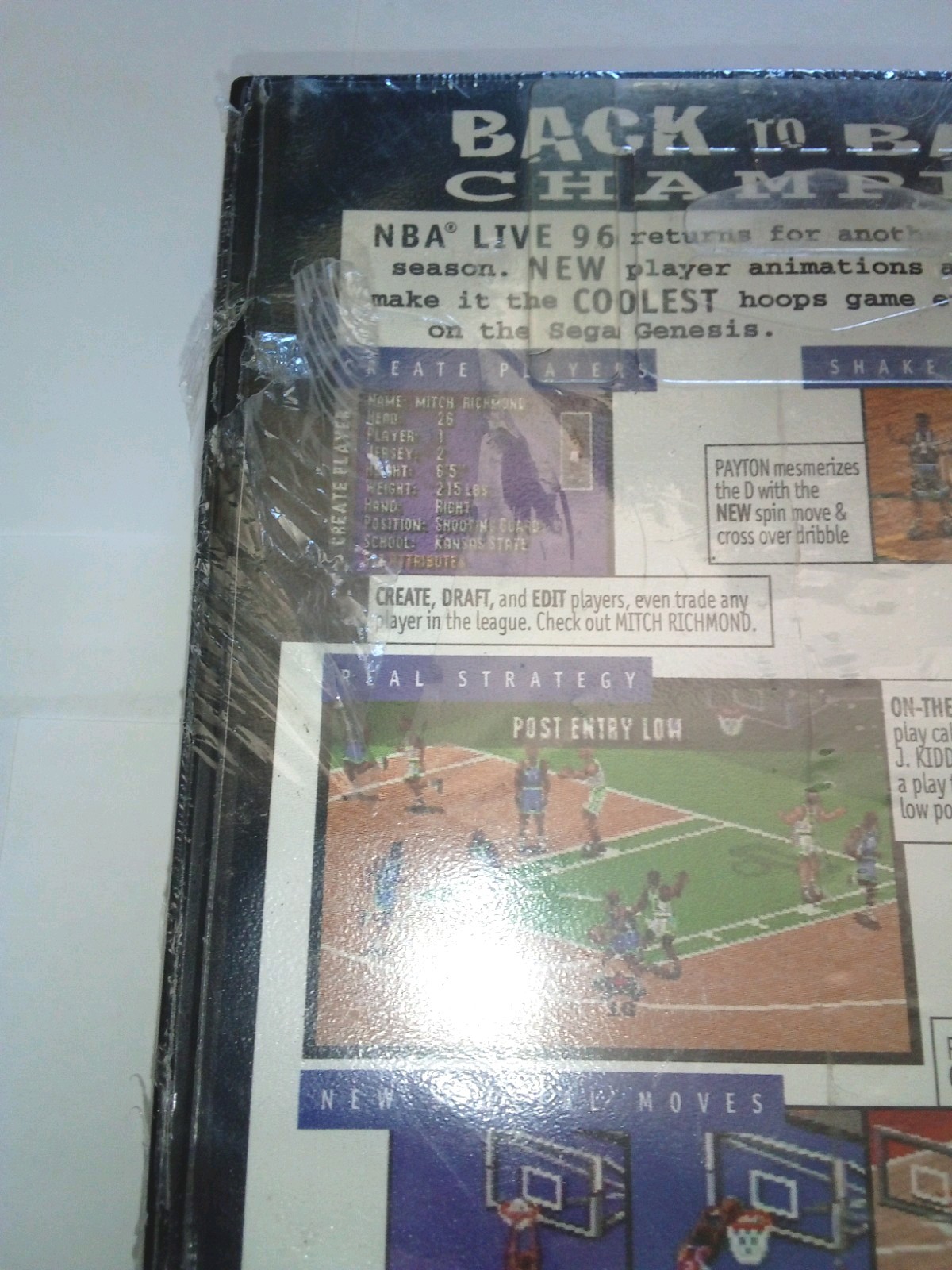 NBA Live 96 Basketball (Sega Genesis, 1995) Authentic Game Sealed New Complete