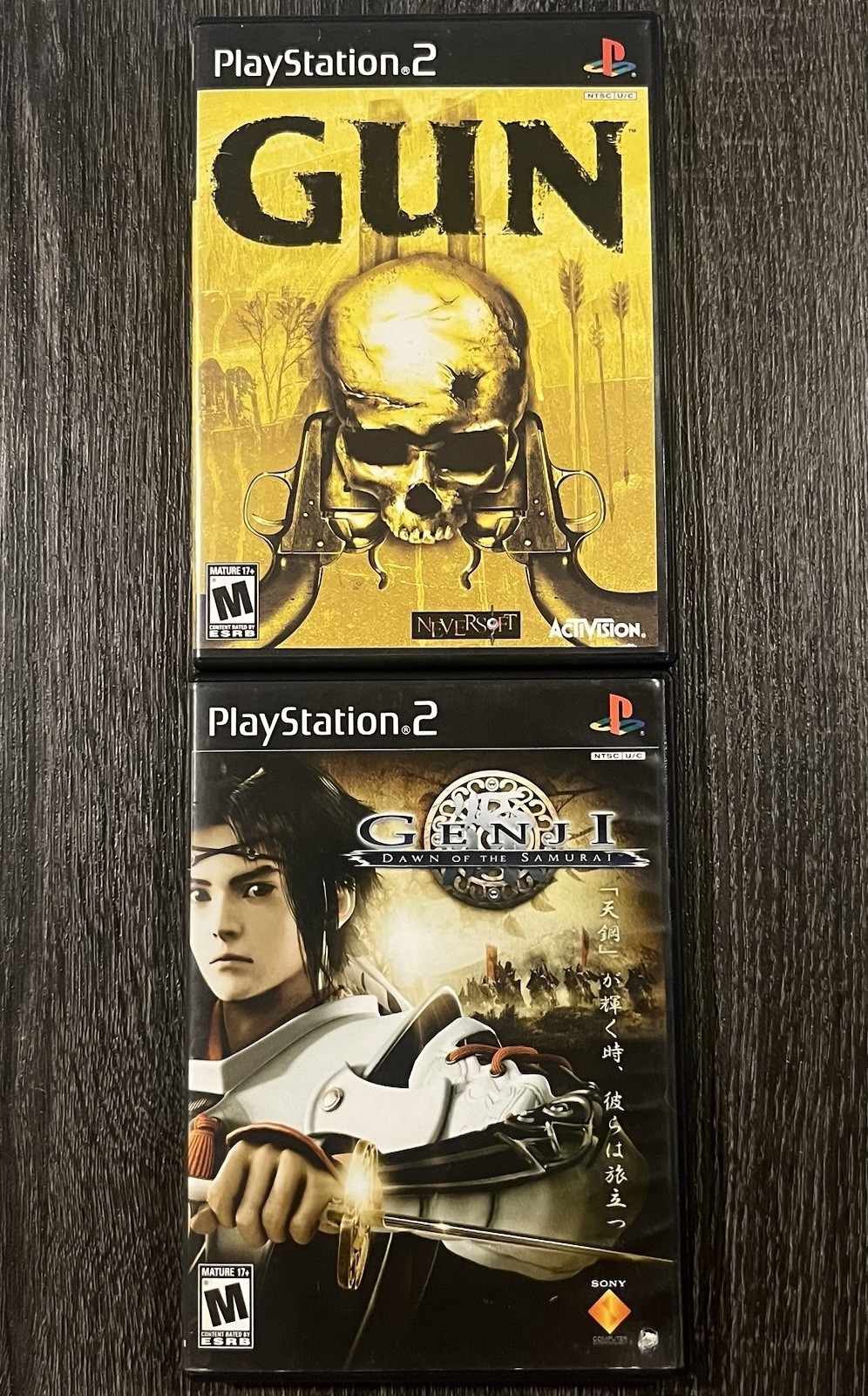 PlayStation 2 (PS2) Lot 7 Games GTA Double Pack, Gun, WWE, Mortal Kombat, Genji