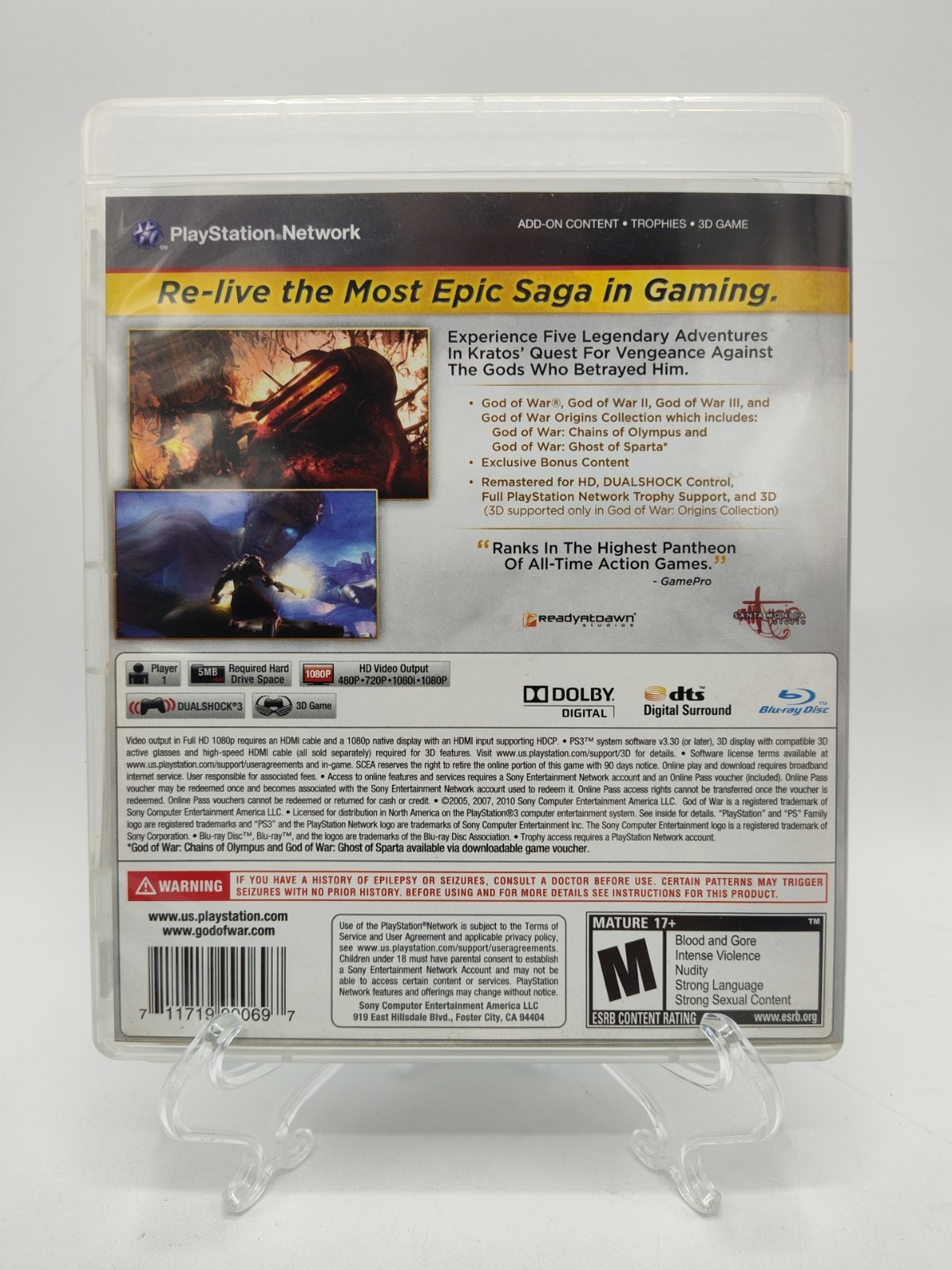 God of War Saga Collection (PS3, 2012) *CIB* Discs are MINT* Tested! FREE SHIP!