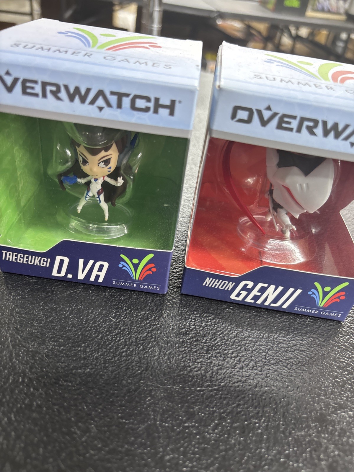 Overwatch Cute But Deadly Summer Games Taegeukgi D.Va + Nihon Genji Figures