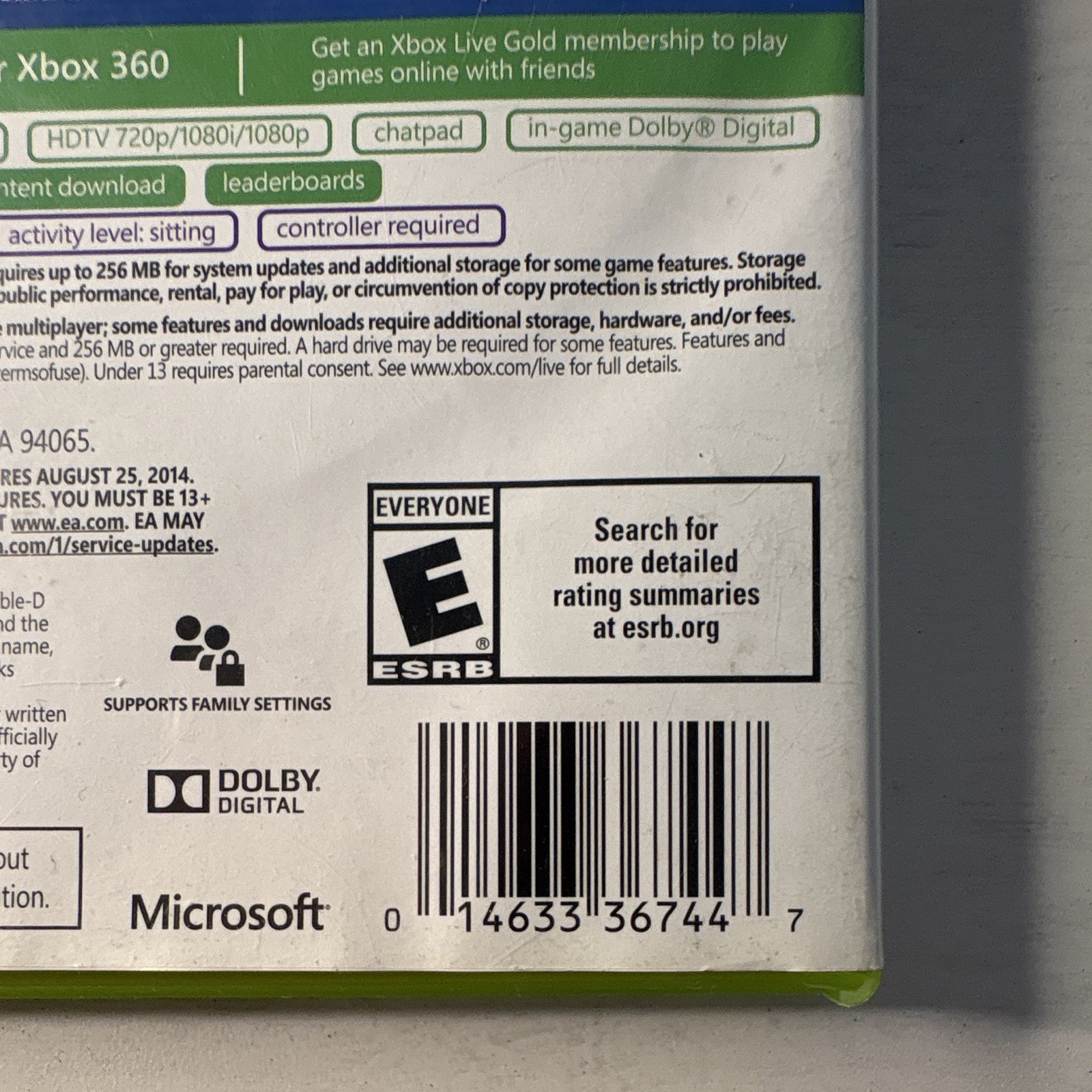 EA SPORTS Madden NFL 25 Xbox 360 Better with Kinect Bonus Content E NTSC-U/C