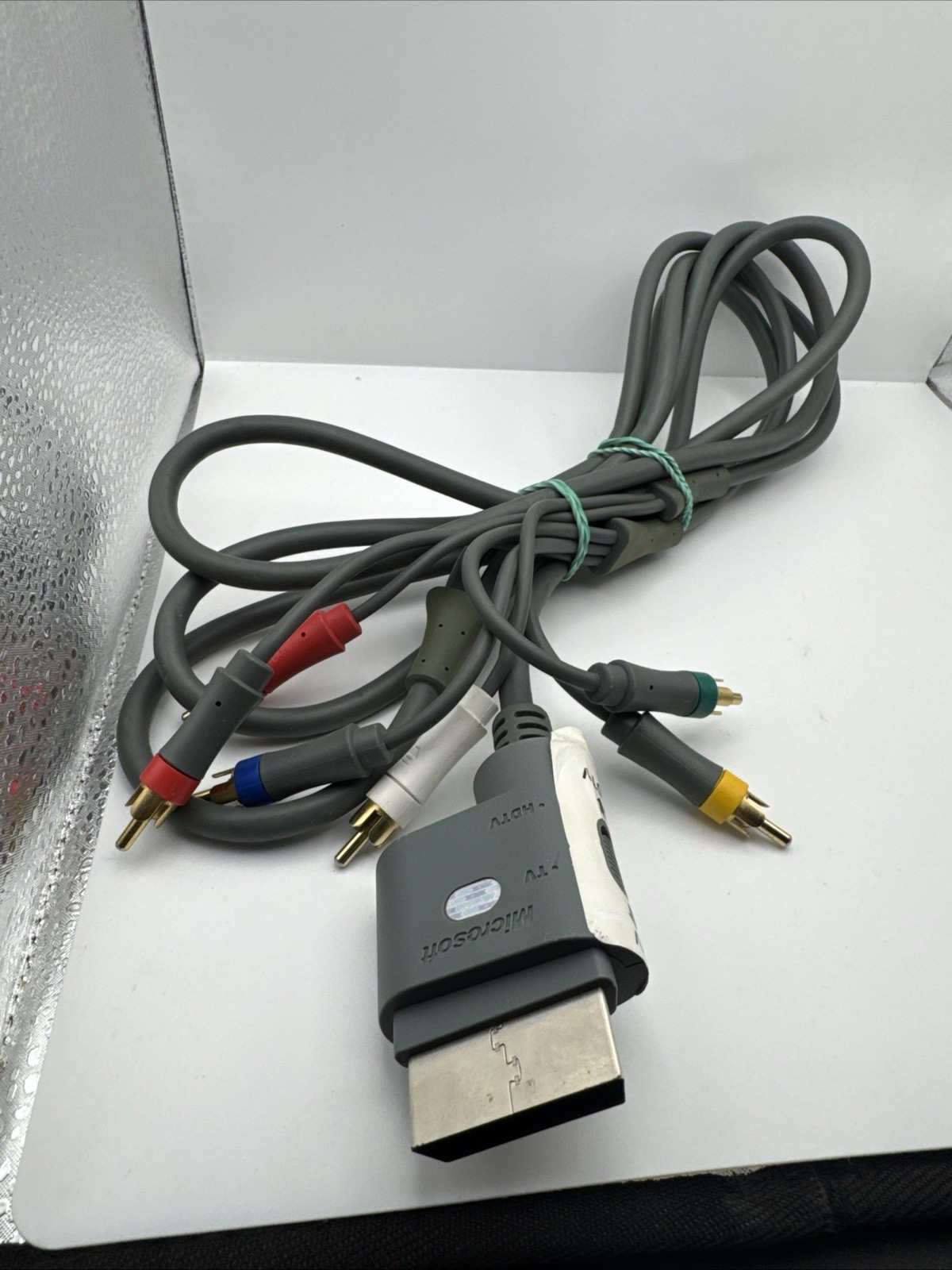 Official Microsoft XBOX 360 COMPONENT HDTV TV AV Cable plus RCA Cable UNTESTED