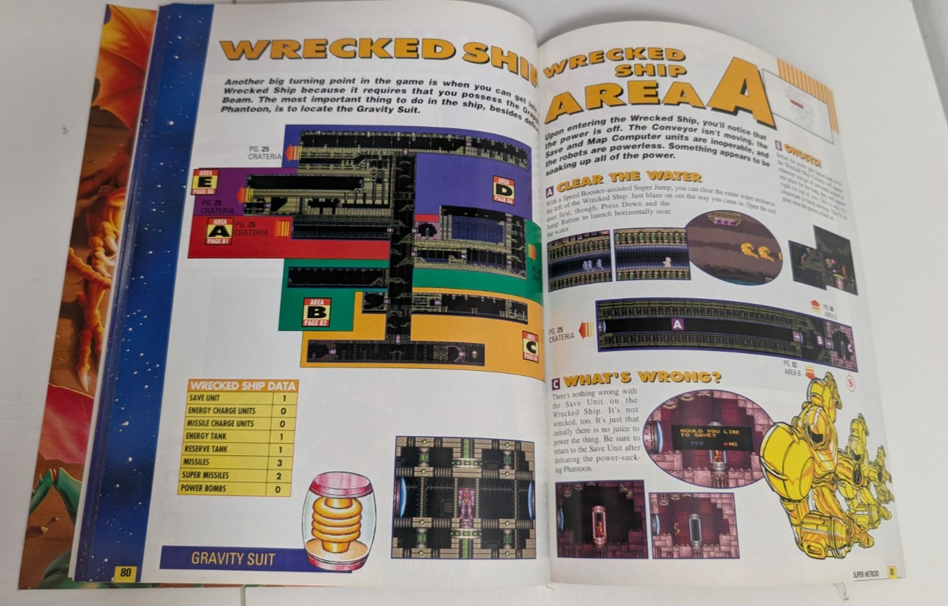Super Metroid Official Nintendo Player’s Strategy Guide + Fold Out Map Authentic