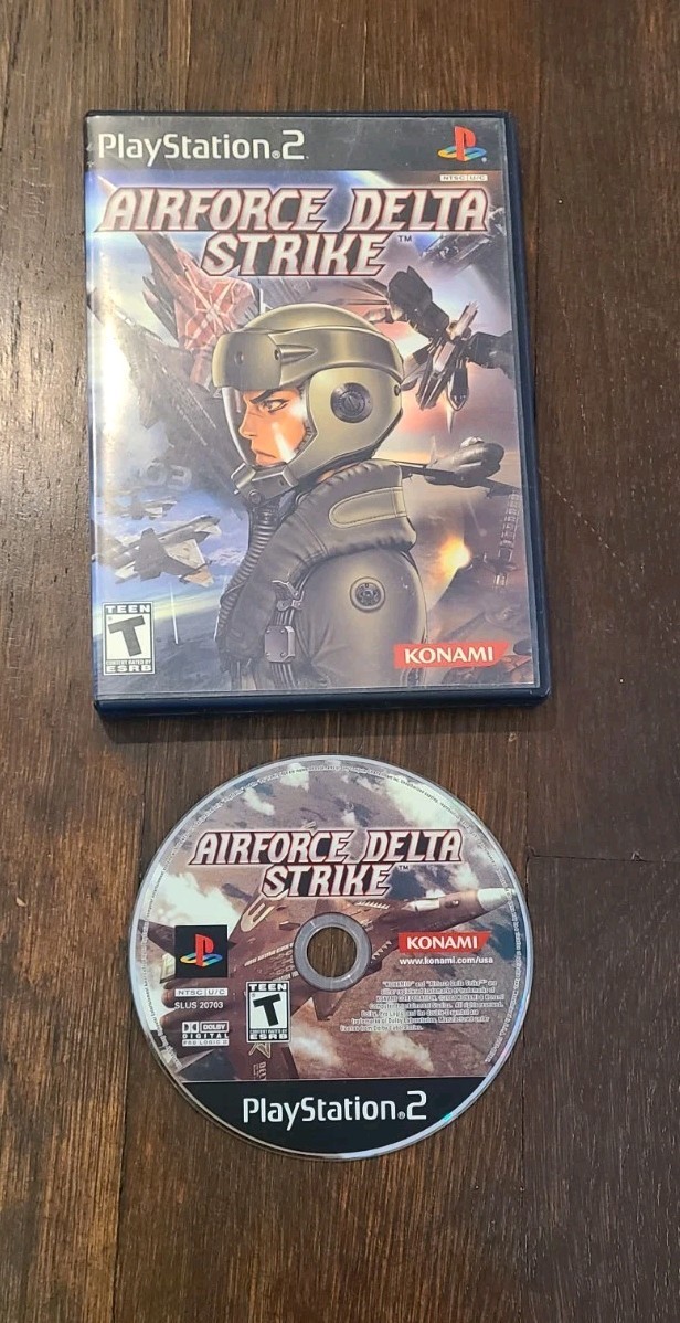 AirForce Delta Strike (Sony PlayStation 2, 2004) CIB Tested Working Konami