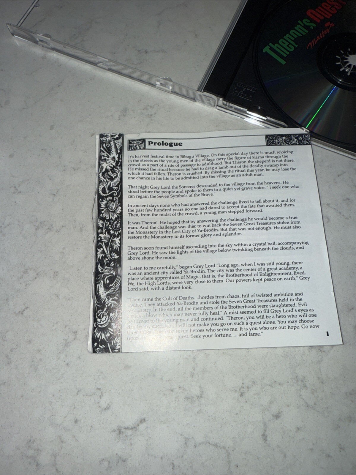 Dungeon Master: Theron’s Quest TurboGrafx 16 CD Turbo Duo US Damaged Manual