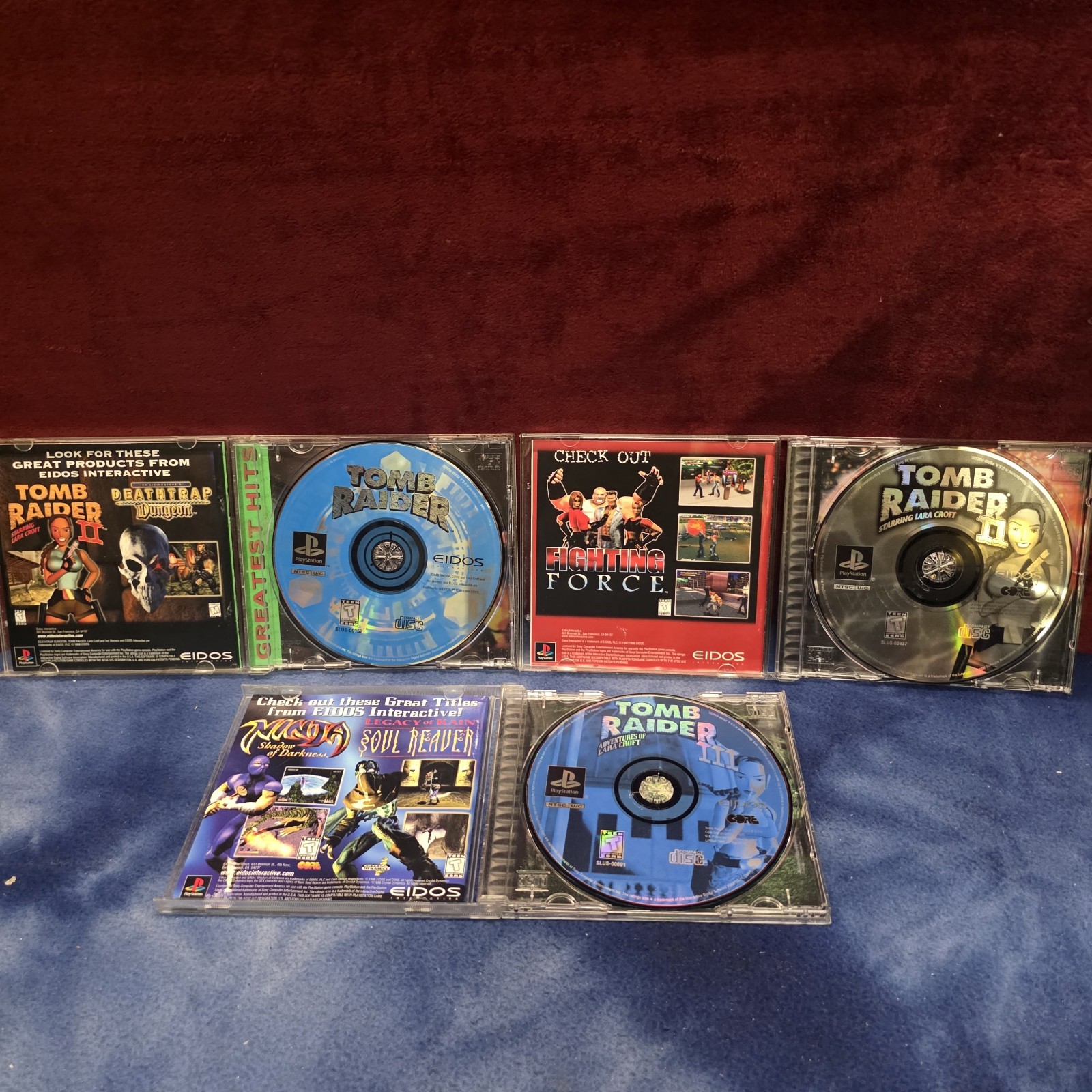 Tomb Raider 1, 2 &3 PS1 Lot Of 3 Sony PlayStation 1 Games Original Cases