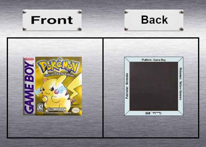 Pokemon Red, Blue, Yellow Video Game Box Art *Gameboy* High Quality Magnet / Set