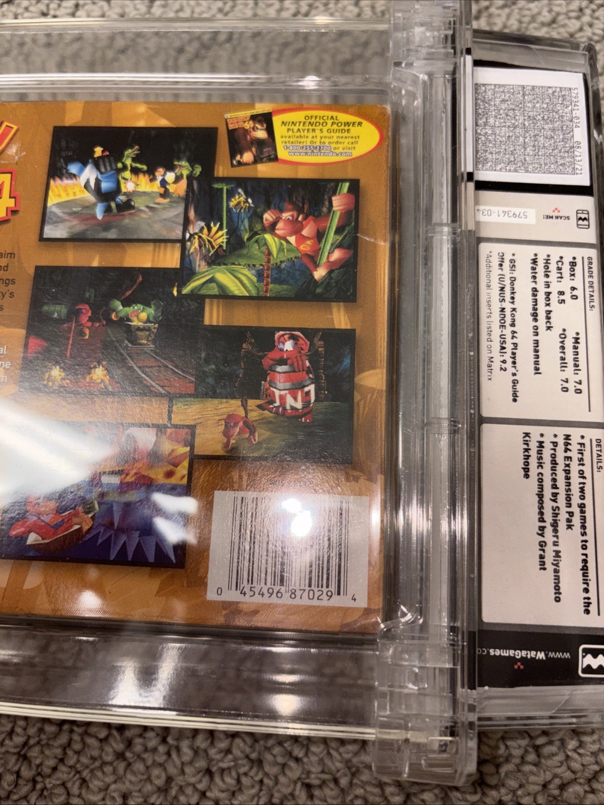 Donkey Kong 64 Collector’s Edition -Nintendo 64 WATA 7.0 – Graded CIB Video Game