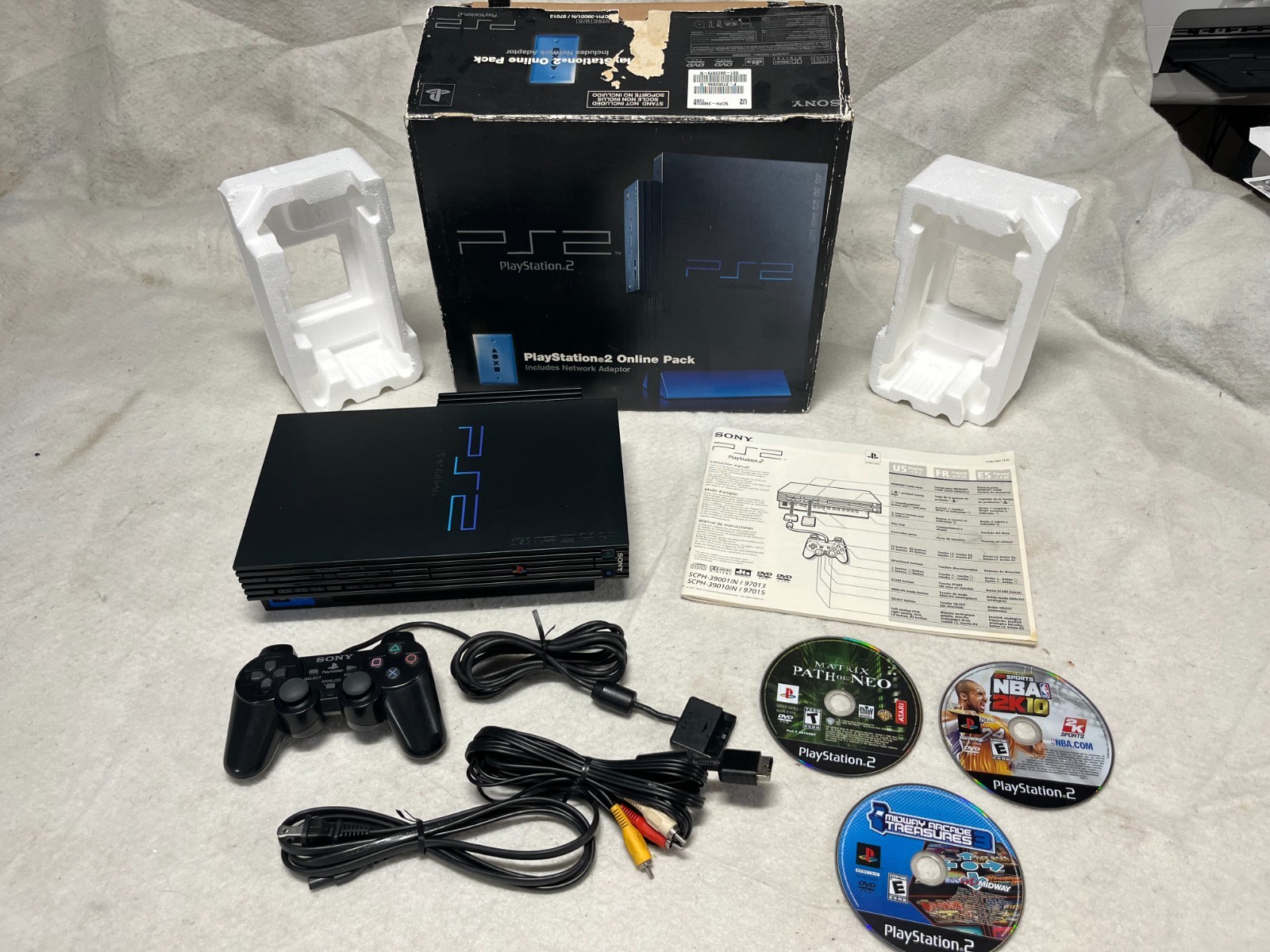 Sony Playstation 2 Online Pack PS2 Console System 39001/N Original BOX Complete