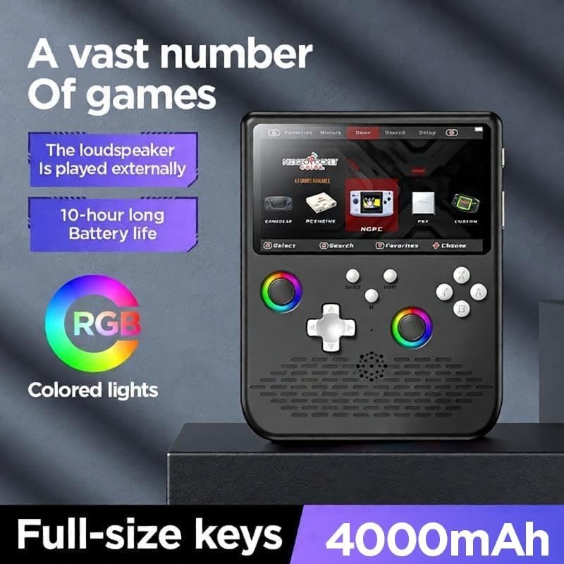 5-Inch IPS HD Retro Handheld Console – 64GB Storage & 4000mAh Battery Life ,