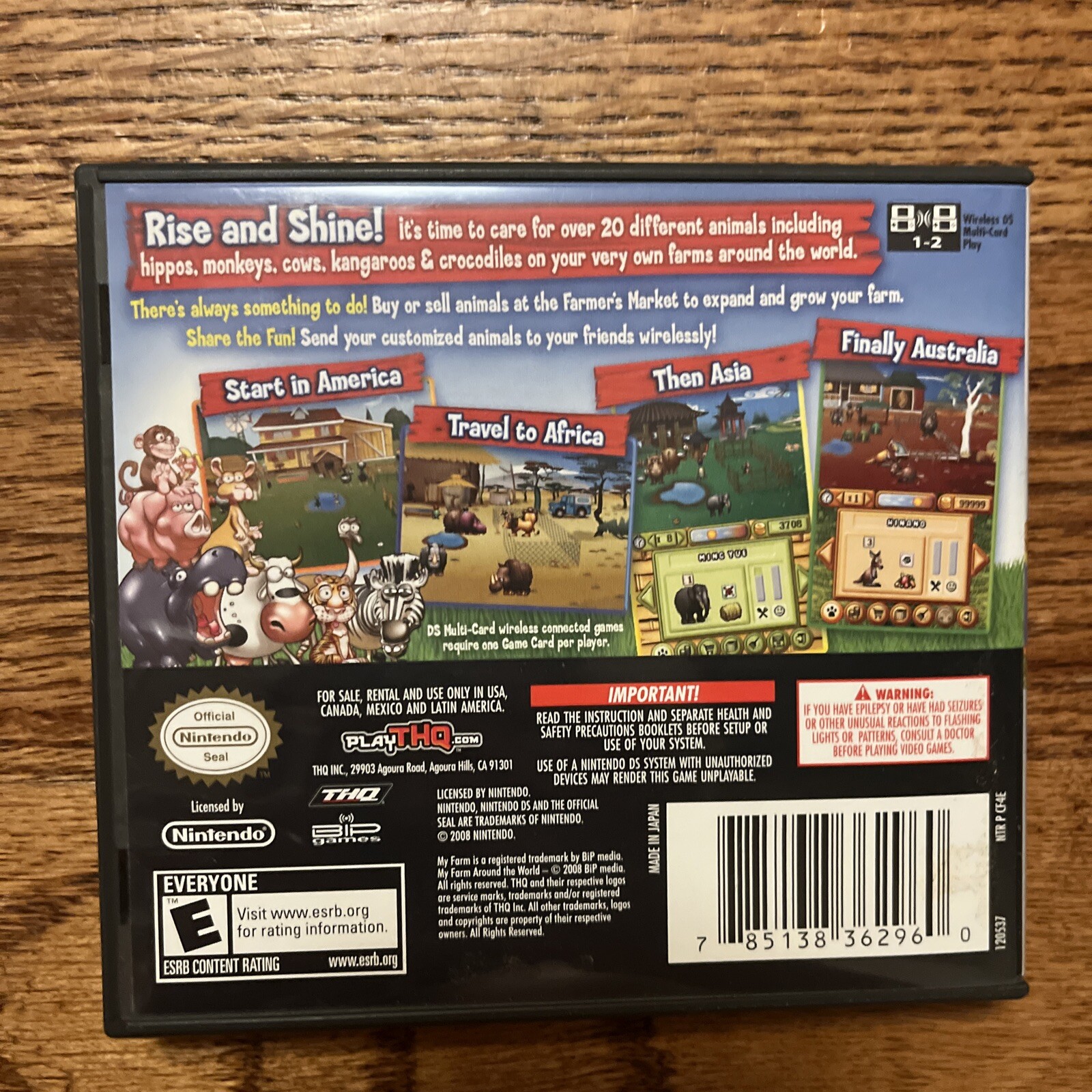My Farm Around the World Nintendo DS Game Cartridge, Box and Manual – TESTED