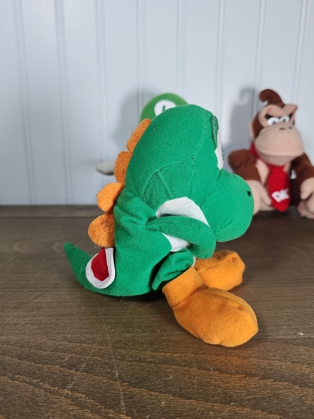 Vintage Nintendo 64 Luigi, Yoshi & Donkey Kong Beanbag Plush (BD&A, 1997)